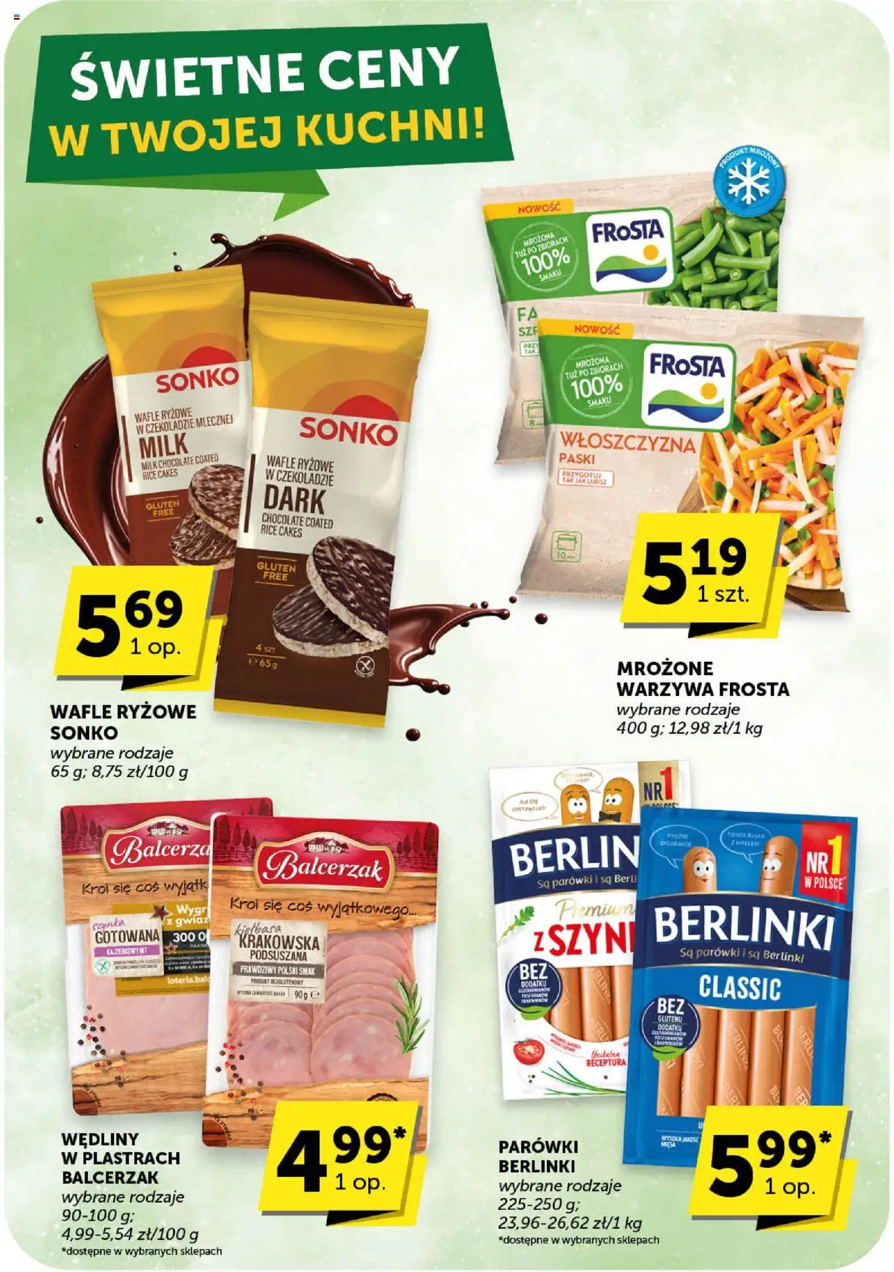 Euro Sklep Gazetka - Market od 16.10.2025 | Strona: 24 | Produkty: Kiełbasa, Wafle ryżowe, Parówki, Szynka