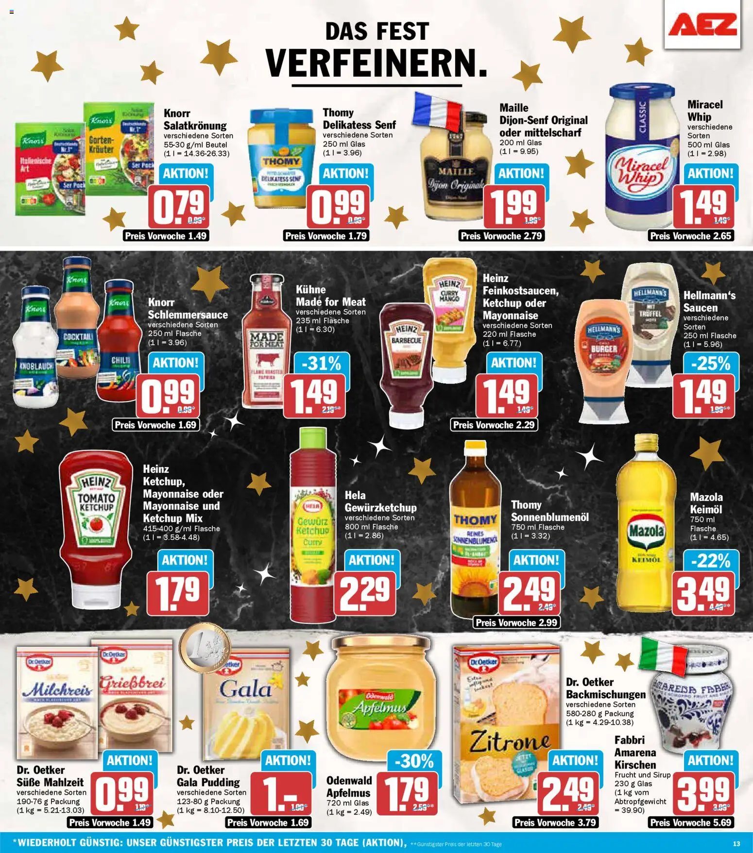 AEZ Prospekt 	 – gültig ab 22.12.2025 | Seite: 13 | Produkte: Burger, Pudding, Kirschen, Zitrone