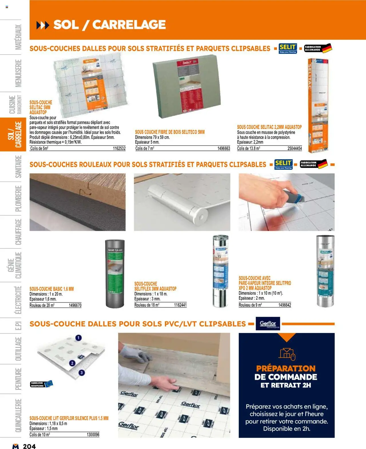  | Page: 204 | Produits: Mousse, Rouleau
