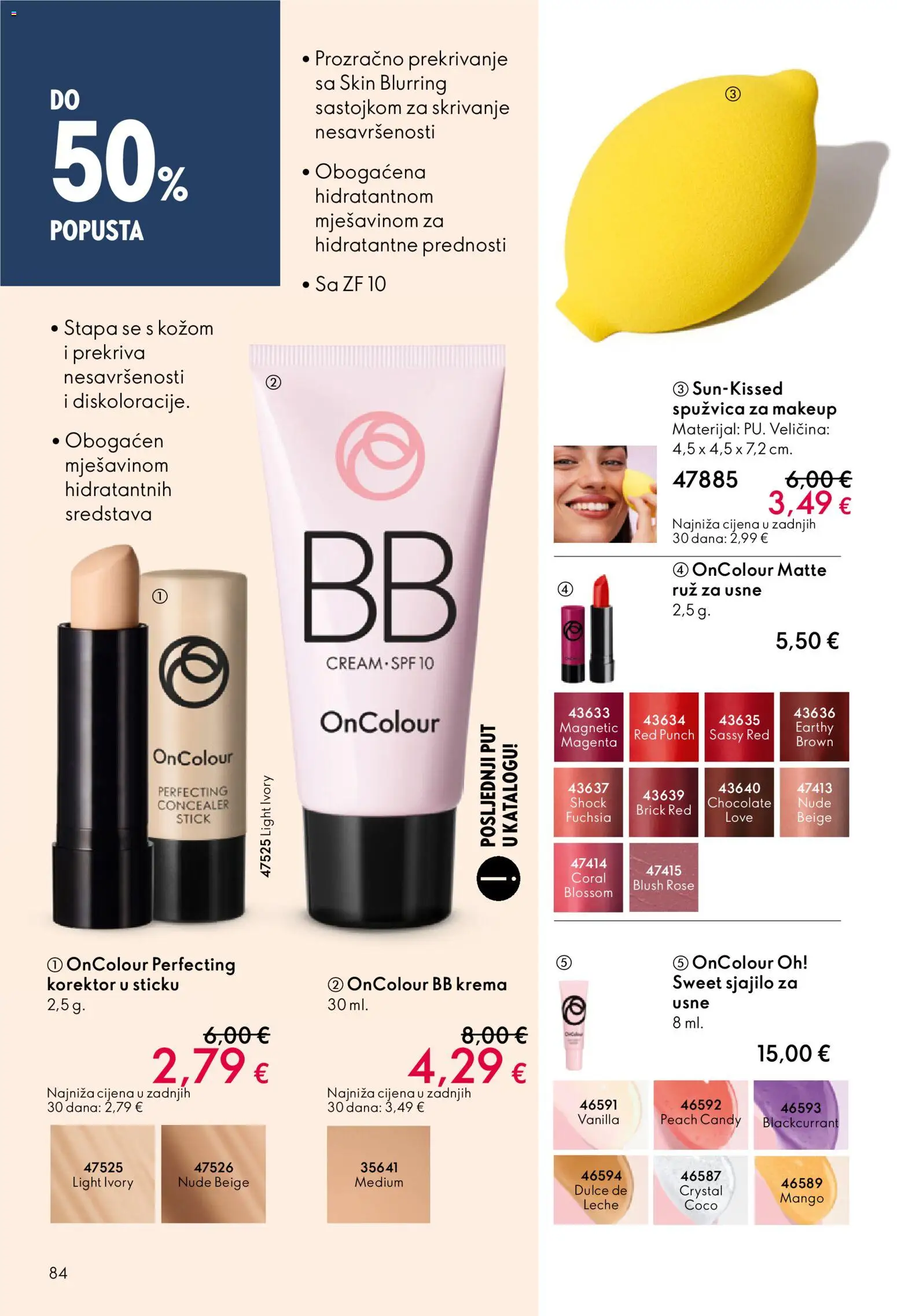 Oriflame katalog | vrijedi od 10.12.2025 | Stranica: 84 | Proizvodi: Concealer, BB krema, Ruž, Krema