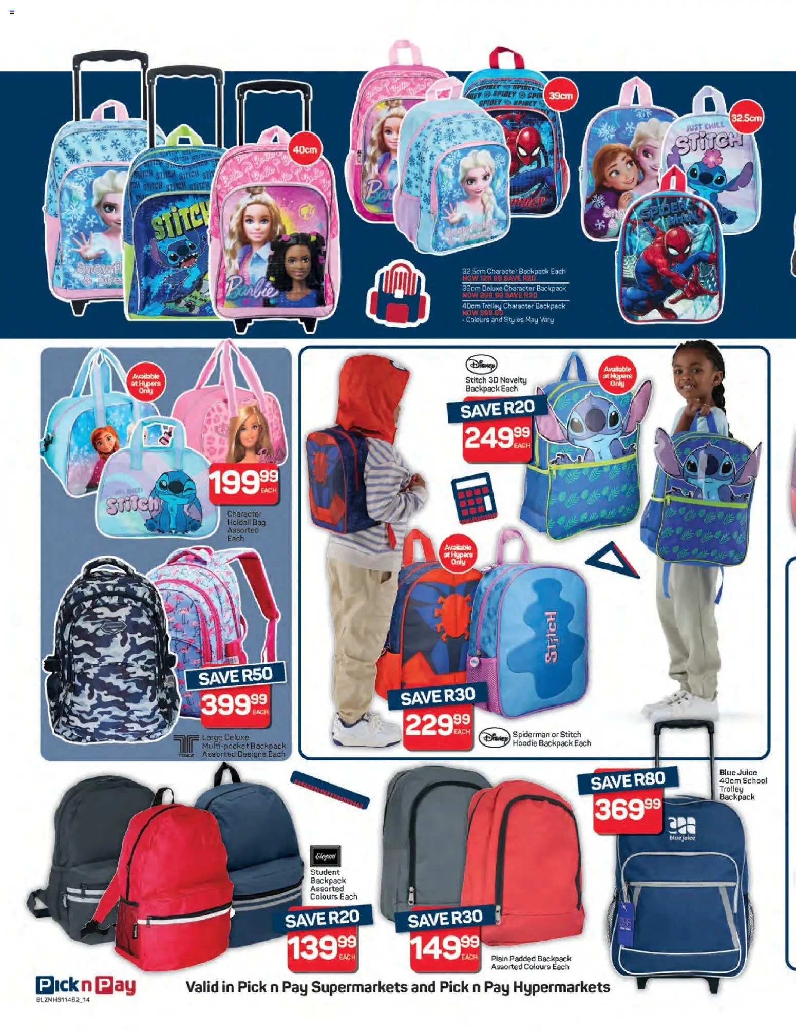New Pick n Pay catalogue – valid from 29.12.2025 | Page: 14 | Products: Hoodie, Suit, Backpack, Juice