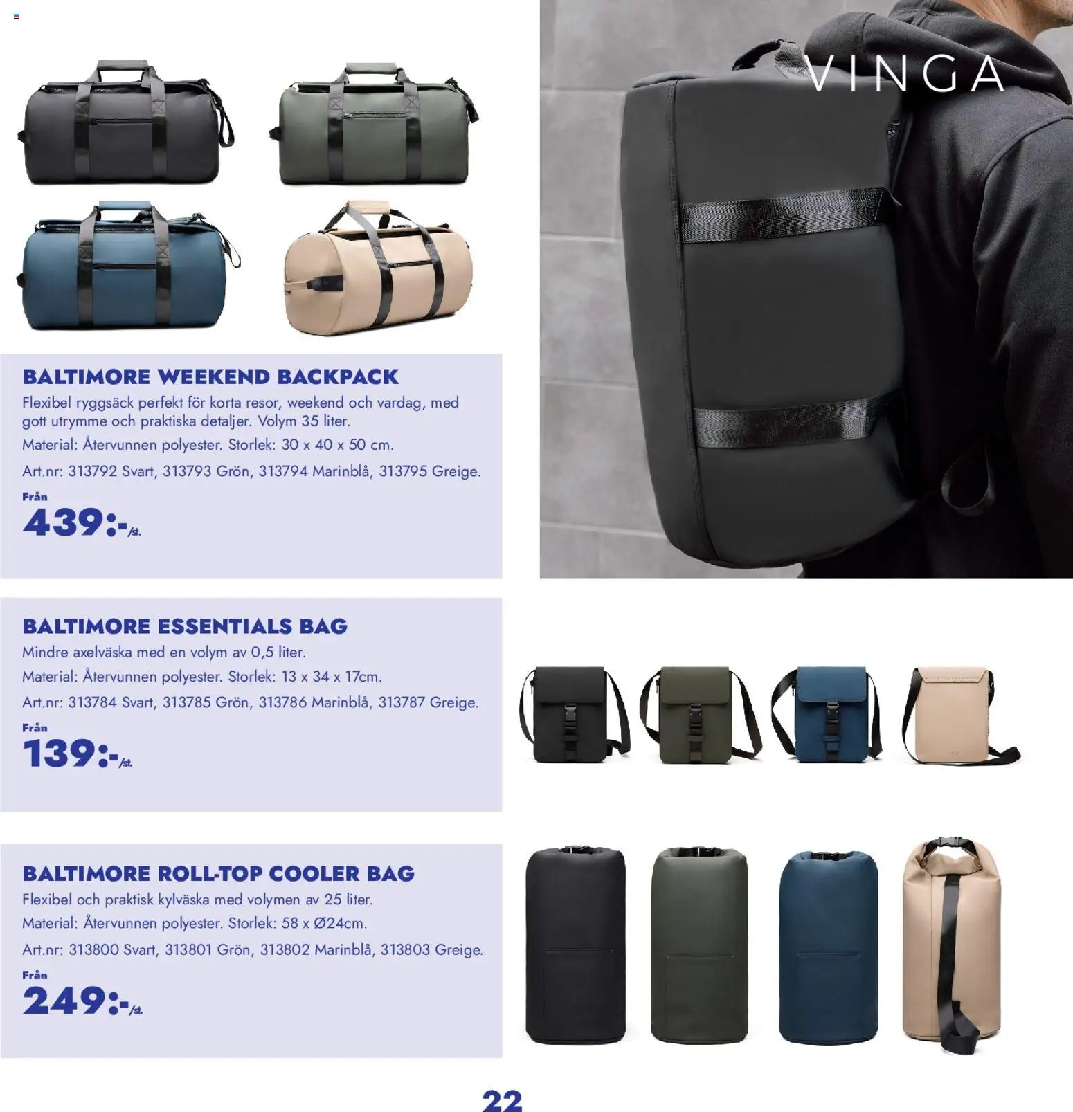 Lyreco reklamblad aktuell från 15.12.2025 | Sida: 22 | Produkter: Ryggsäck, Kylväska