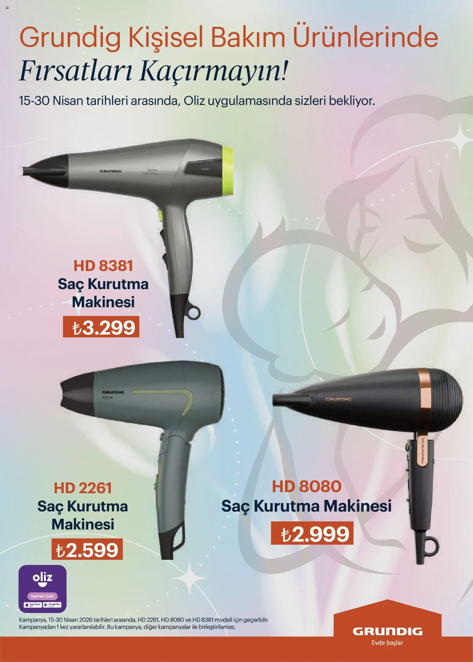 Arçelik Katalog - 16.04.2026 tarihinden itibaren geçerlidir | Sayfa: 99 | Ürünler: Saç kurutma makinesi, Kurutma makinesi