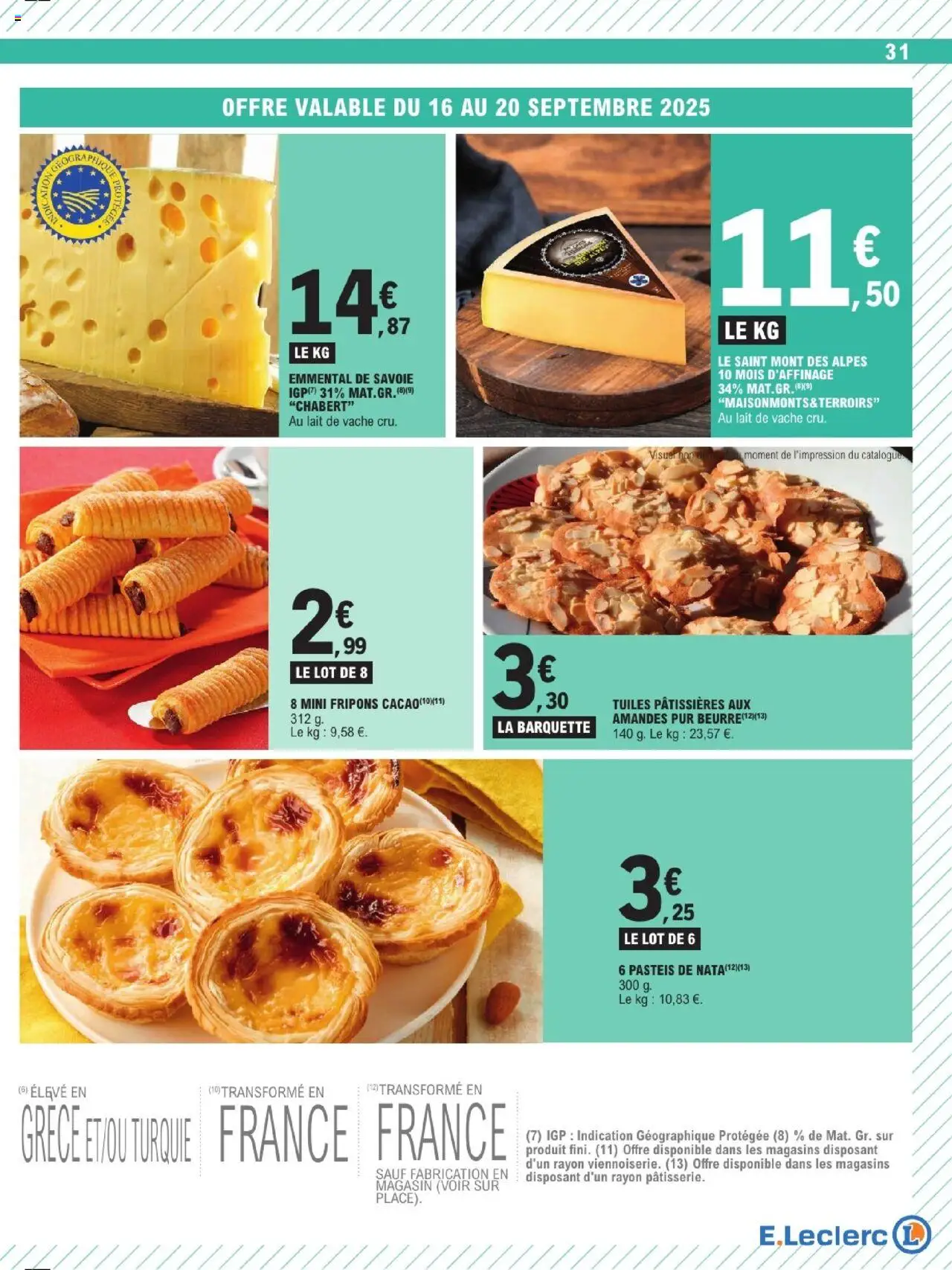  | Page: 31 | Produits: Cookies, Lait, Beurre, Amandes