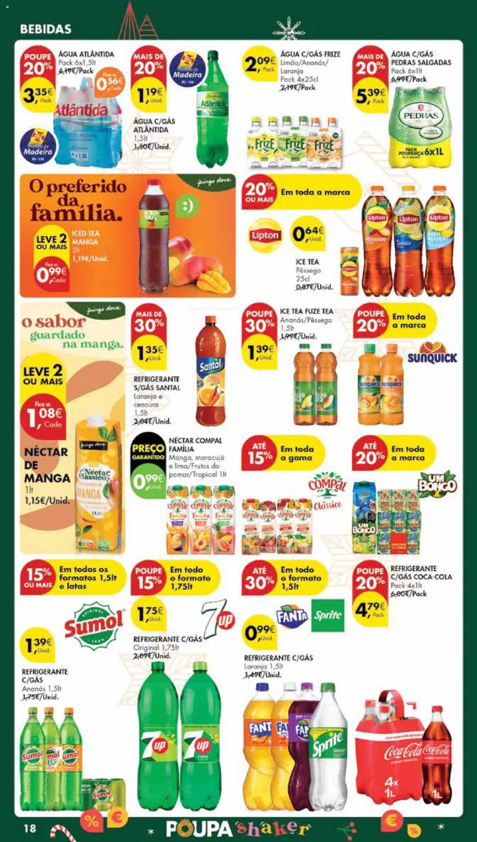 Pingo Doce Poupe Esta Semana Madeira │ válido de 16.12.2025 | Página: 18 | Produtos: Agua, Refrigerante, Fanta, Cenoura