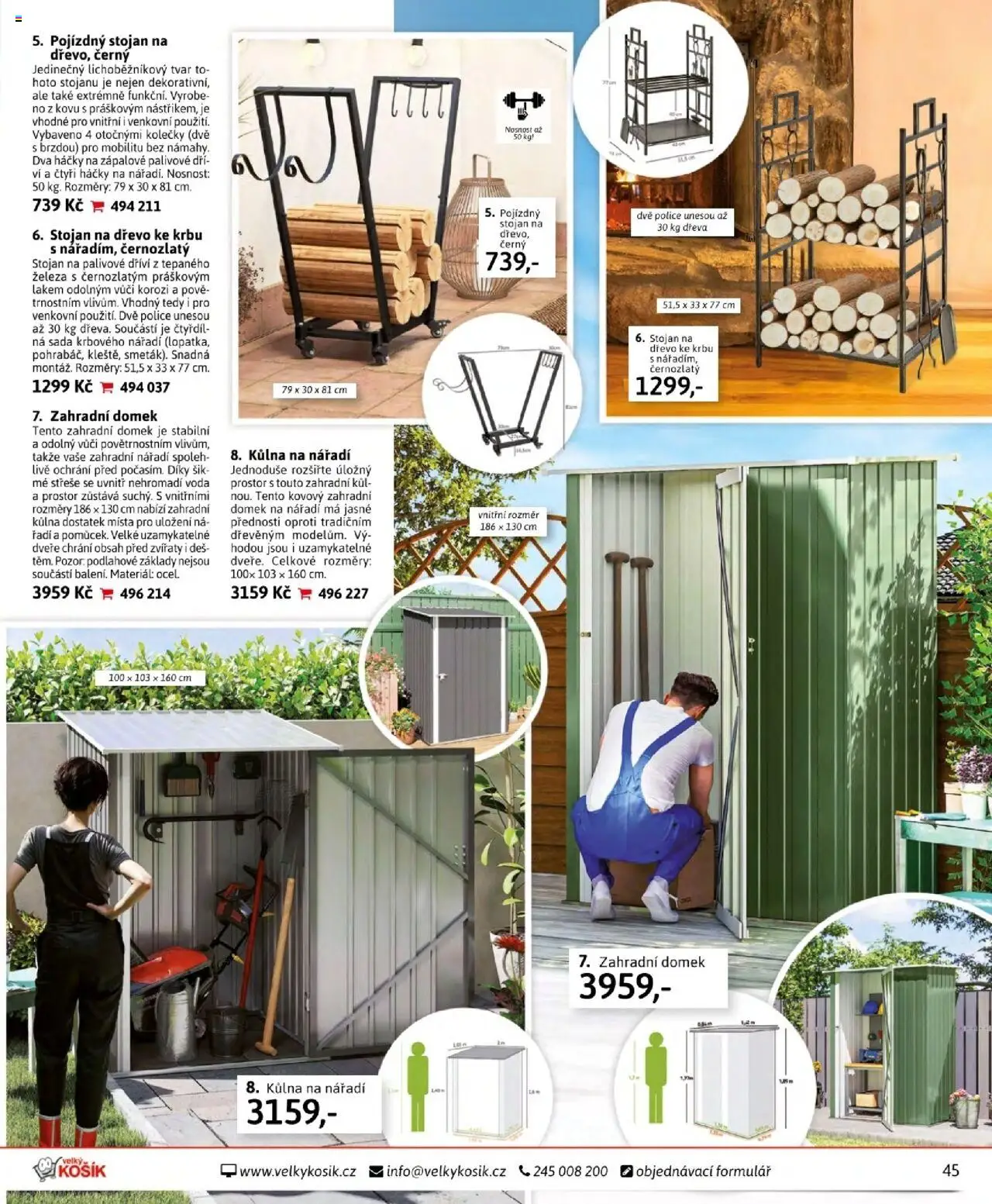 Velký Košík katalog září od 01.09.2025 | Strana: 45 | Produkty: Košík, Zahradní domek, Nářadí, Police
