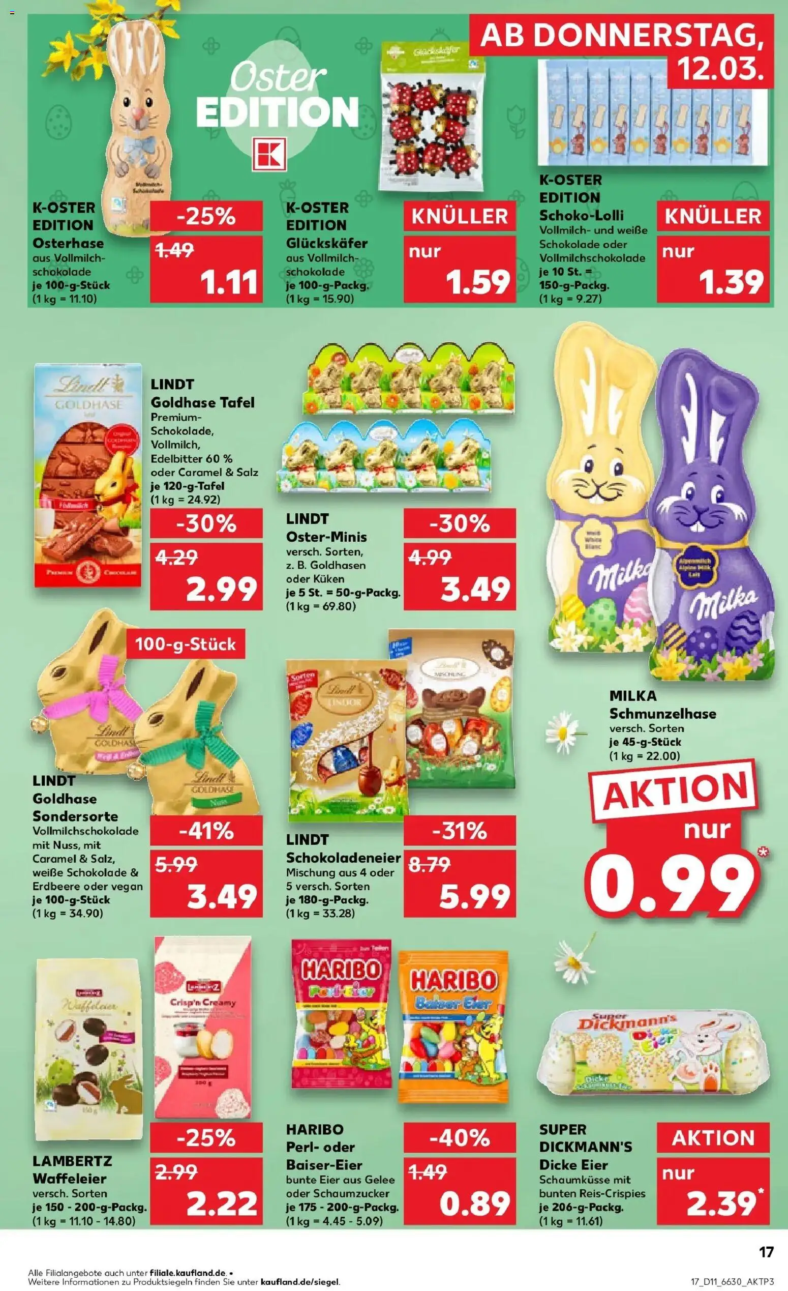 Kaufland Prospekt Höxter	 – gültig ab 09.03.2026 | Seite: 29 | Produkte: Eier, Schokolade, Salz, Lindt