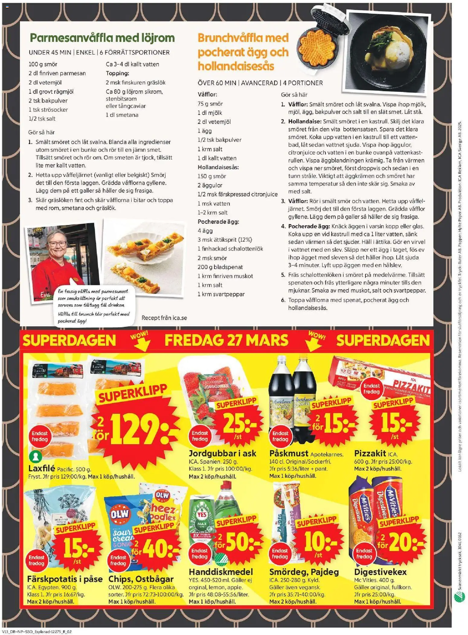 ICA Supermarket reklamblad aktuell från 23.03.2026 | Sida: 14 | Produkter: Strösocker, Ägg, Jordgubbar, Häll