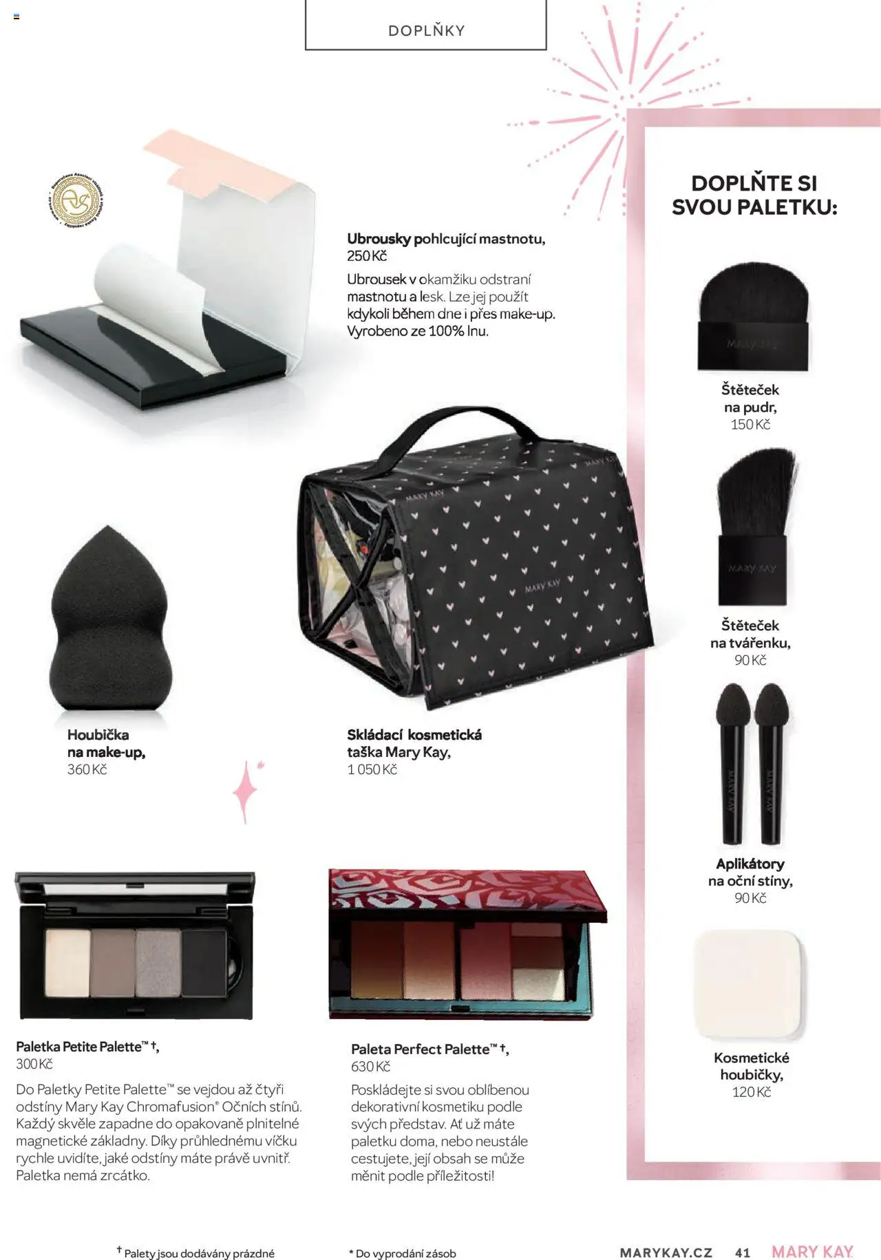 Mary Kay kniha o kráse od 01.07.2025 | Strana: 41 | Produkty: Houbička, Makeup, Pudr, Oční stíny
