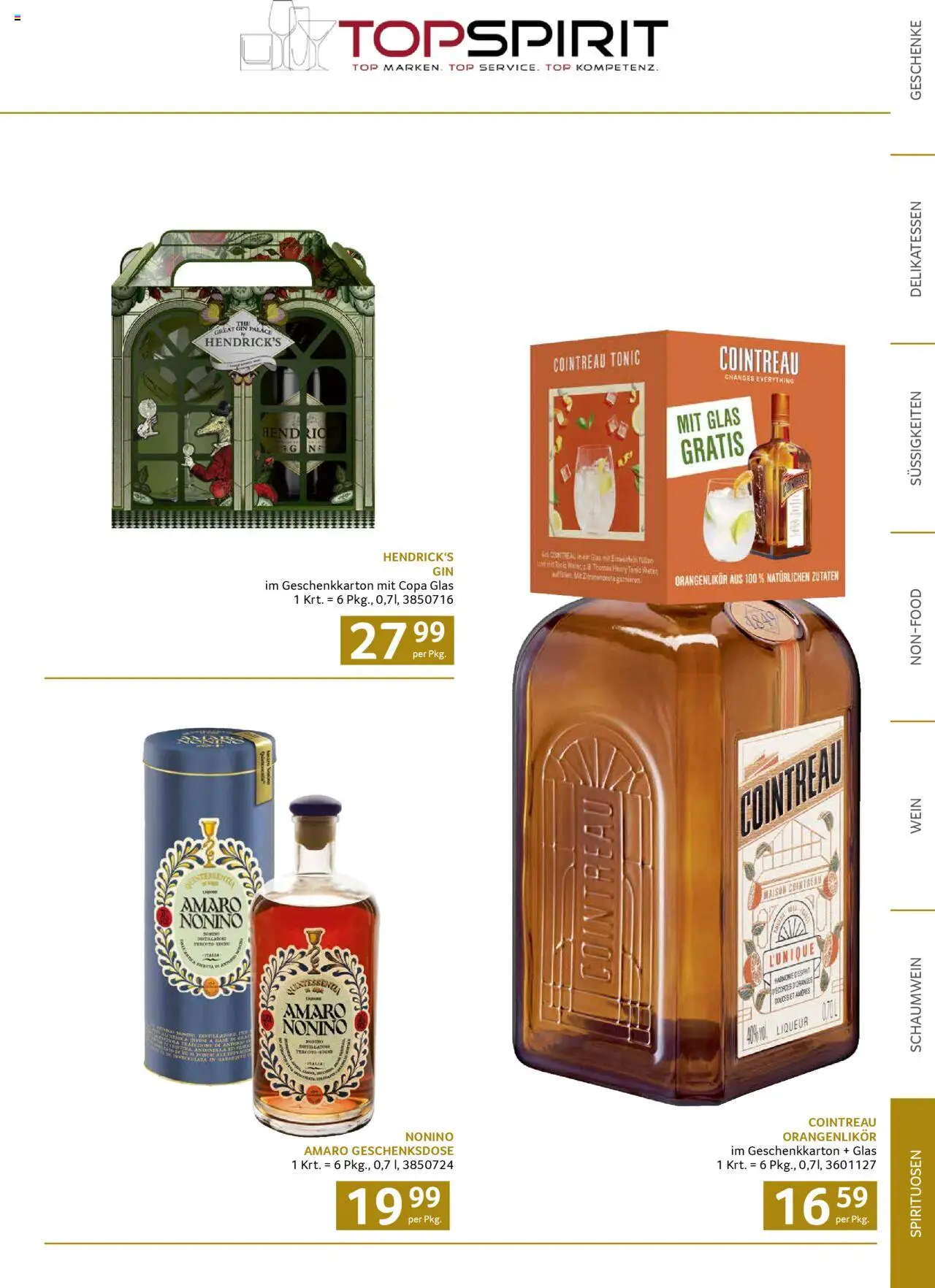 Transgourmet Weihnachtskatalog 2025 gültig ab 13.10.2025 | Seite: 67 | Produkte: Süßigkeiten, Gin, Wein