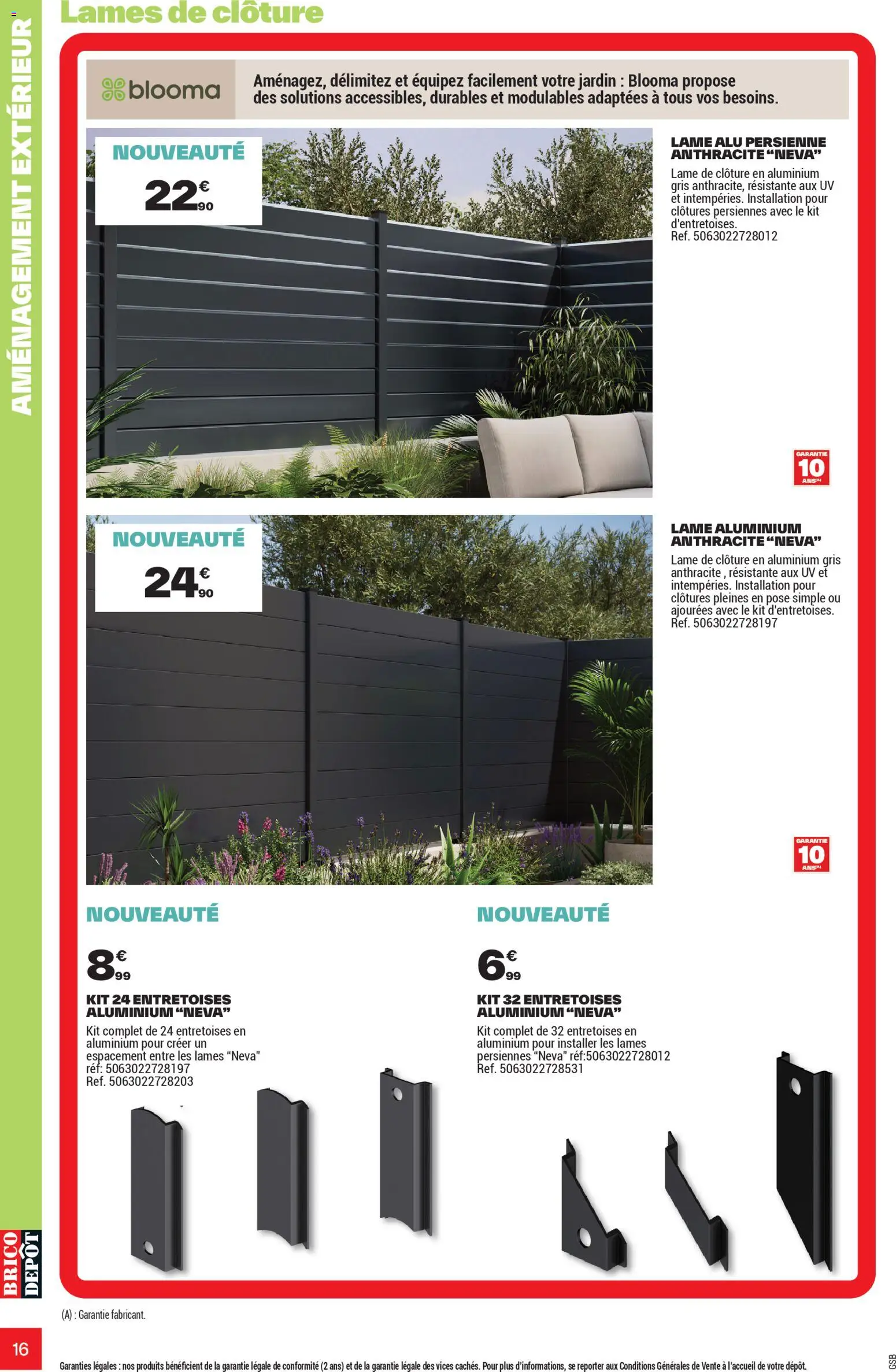 {H1} | Page: 16 | Produits: Persiennes, Clôture