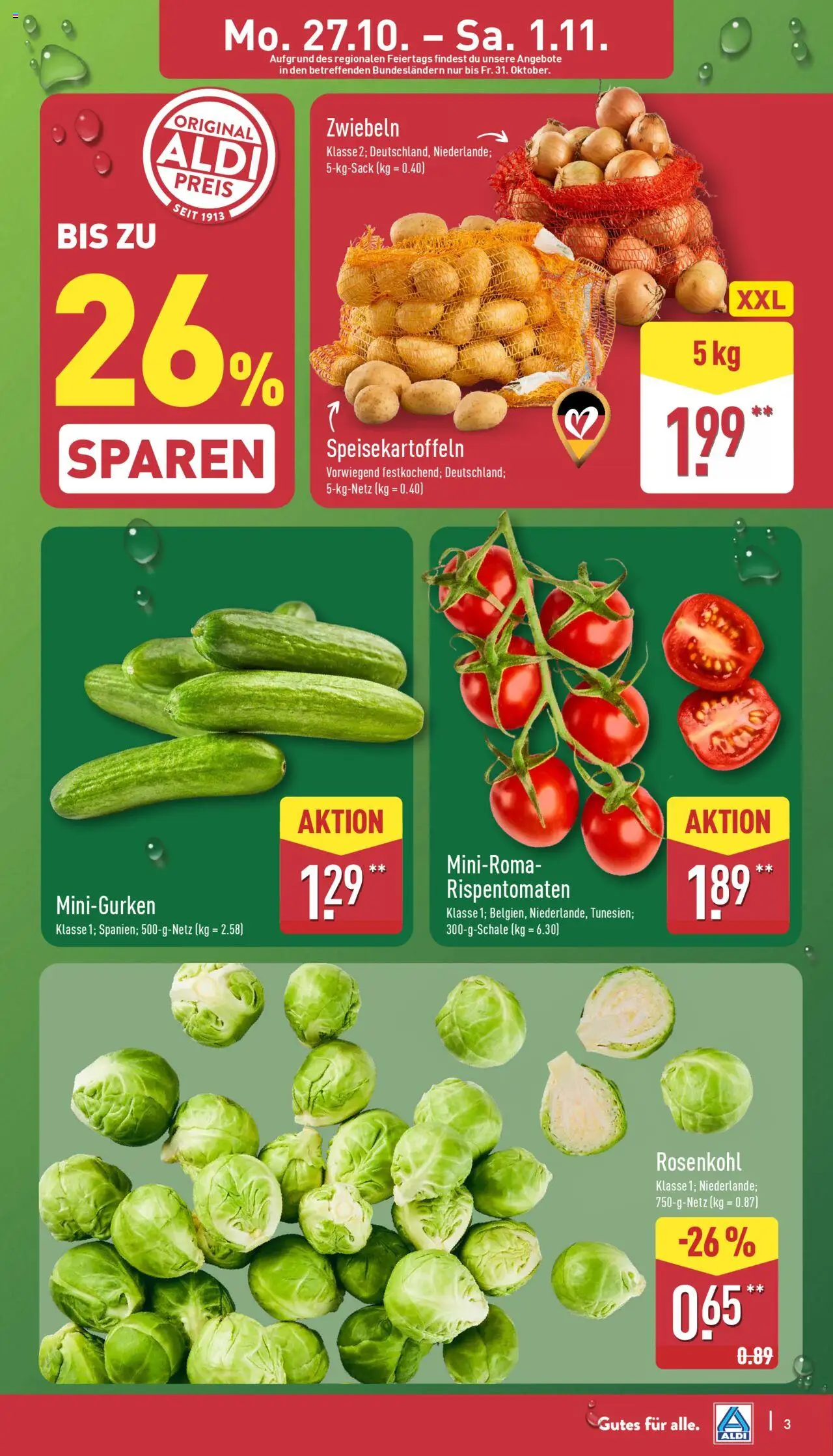 Aldi Prospekt 	 – gültig ab 27.10.2025 | Seite: 3