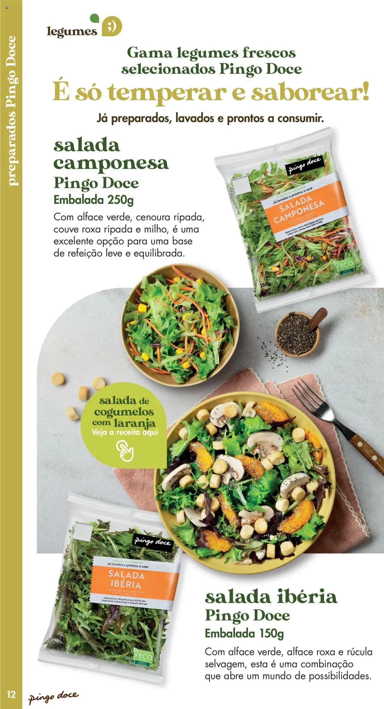 Pingo Doce - Catálogo Fruta e Legumes │ válido de 20.05.2025 | Página: 12 | Produtos: Rúcula, Base, Cenoura, Milho