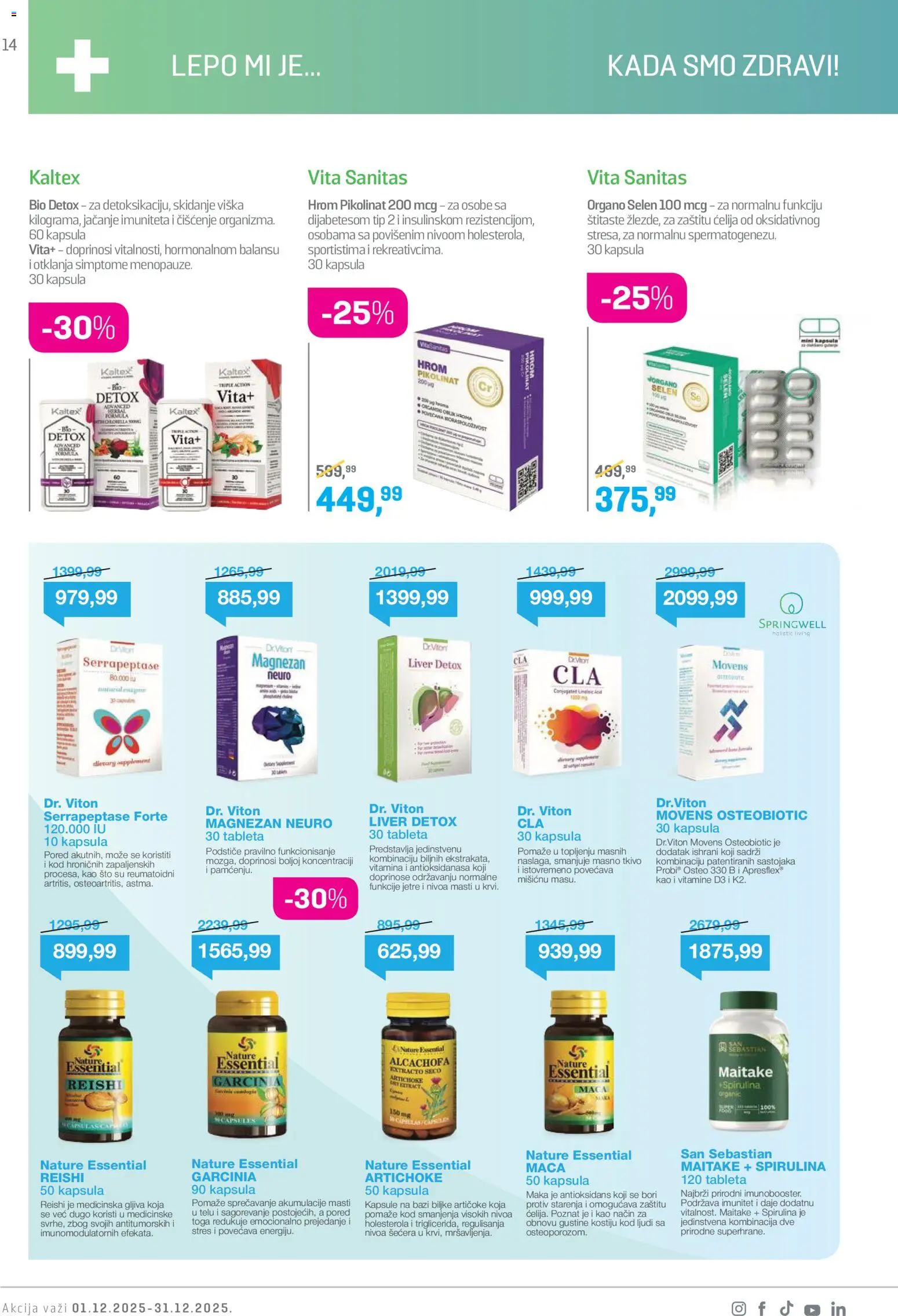 Lilly drogerie katalog - važi od 01.12.2025 | Strana: 14 | Proizvode: Kapsule, Sto