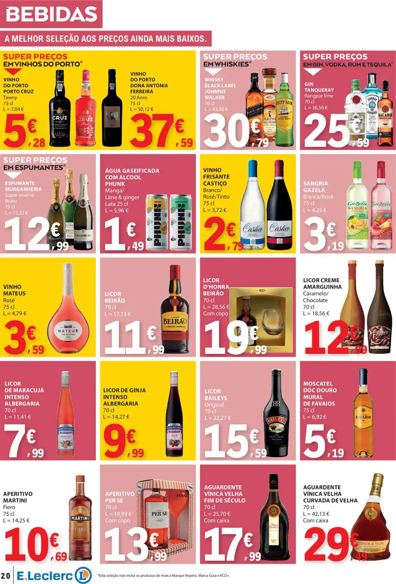 E.Leclerc folheto │ válido de 31.07.2025 | Página: 20 | Produtos: Espumante, Rum, Caixa, Chocolate