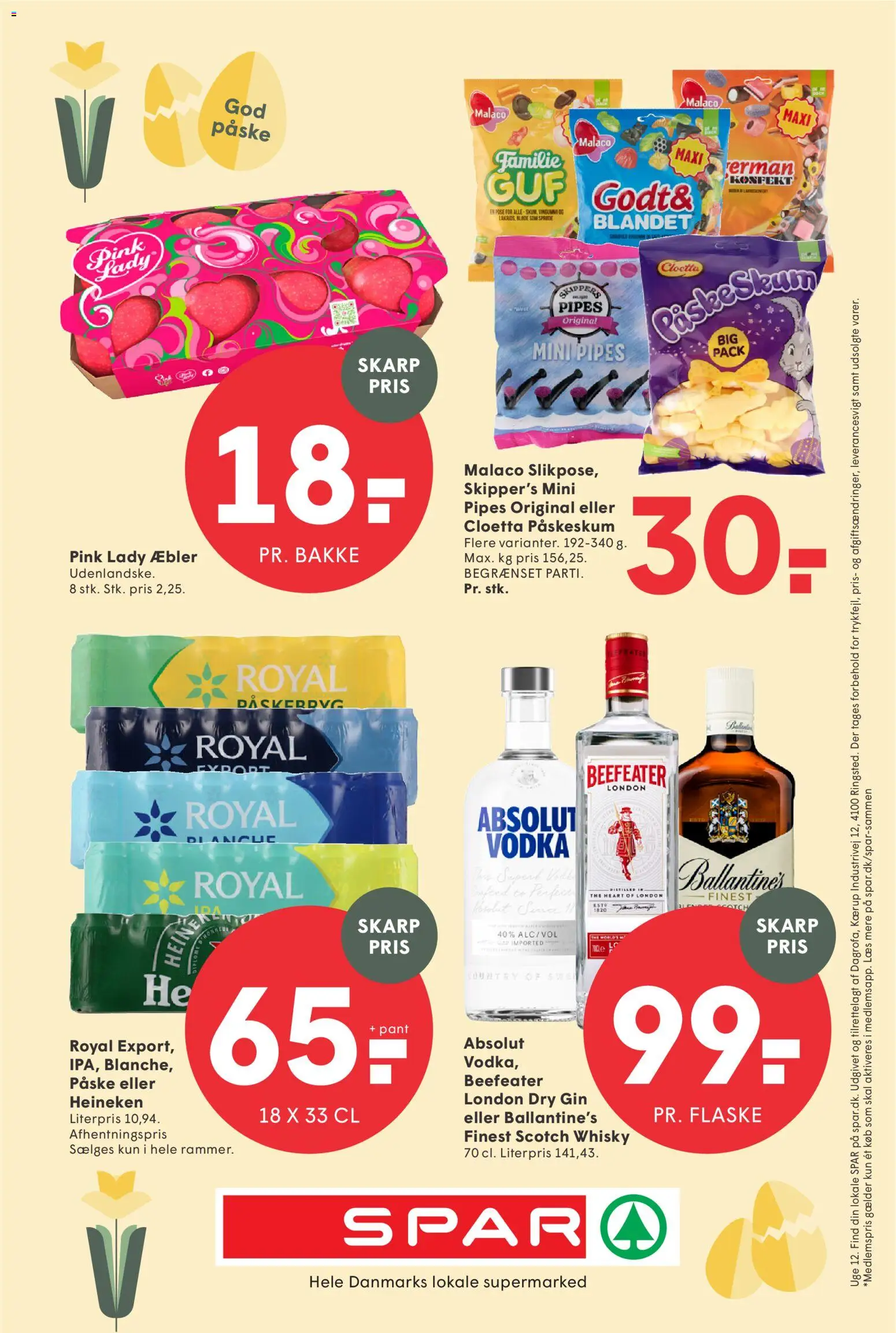 Spar tilbudsavis – gyldig fra 13.03.2026 | Side: 25 | Produkter: Æbler, Gin, Whisky, Søm