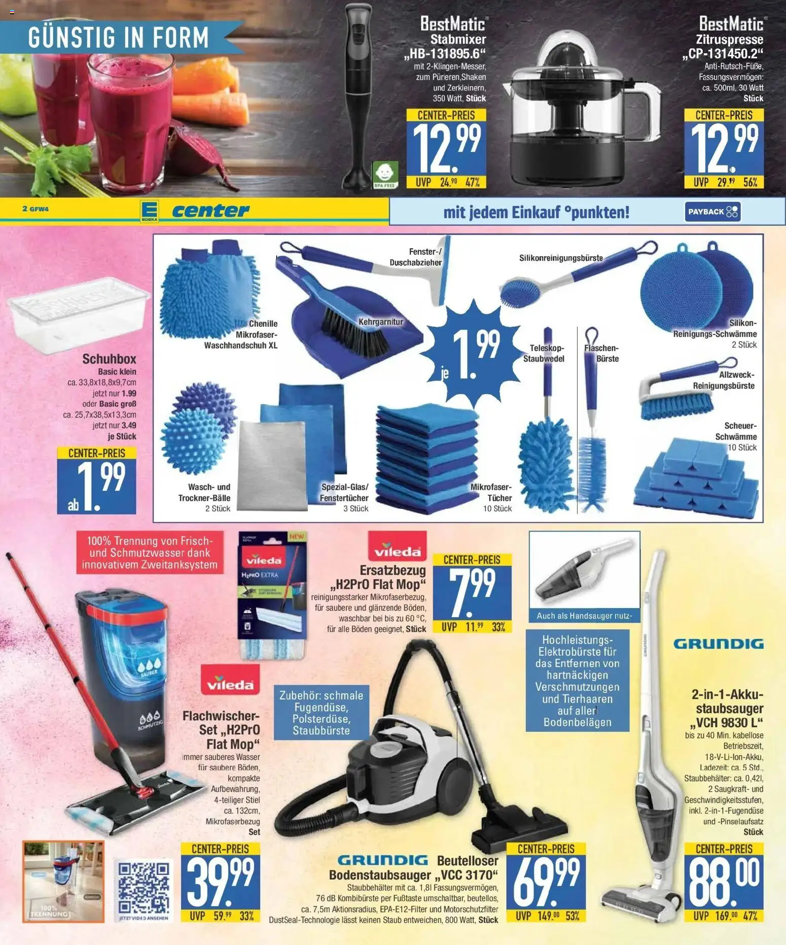 Edeka prospekt Krumbach	 – gültig ab 26.01.2026 | Seite: 13 | Produkte: Staubsauger, Wasser, Stabmixer, Video