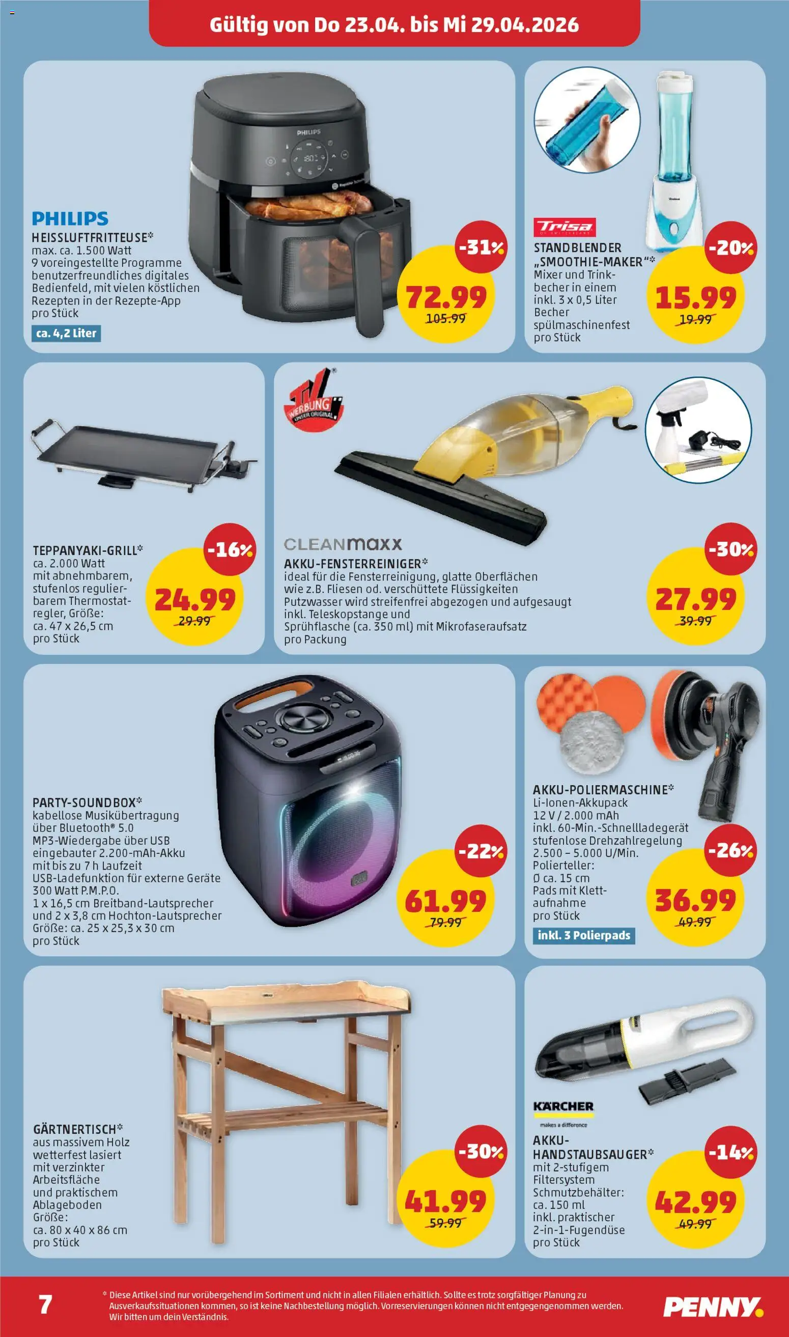 Penny Markt Eröffnung in 5111 Bürmoos gültig ab 23.04.2026 | Seite: 7 | Produkte: USB, Mixer