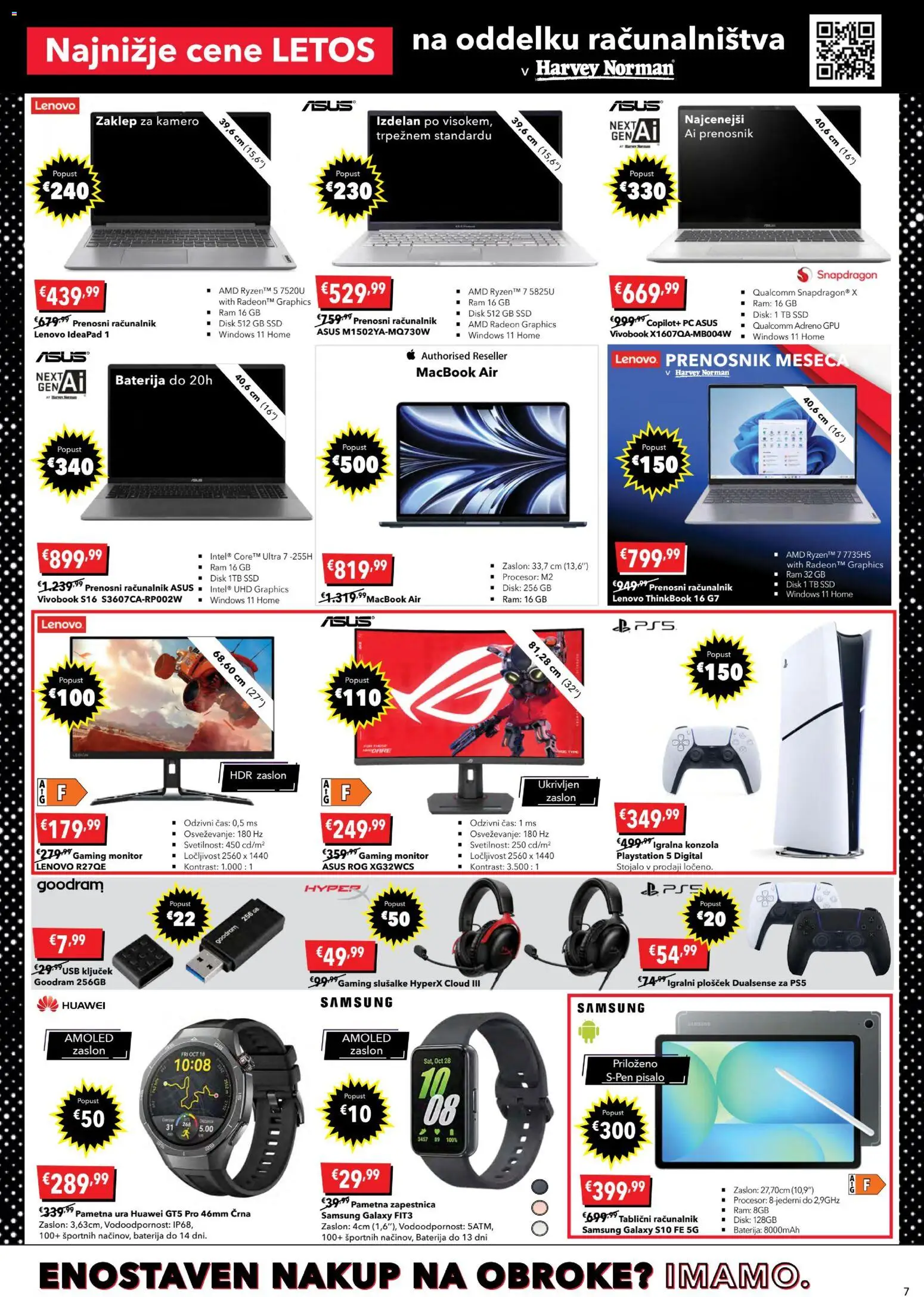 Novi Harvey Norman katalog ponudbe – veljaven od 20.11.2025 | Stran: 7 | Izdelki: Monitor, Racunalnik, Slusalke, Zapestnica