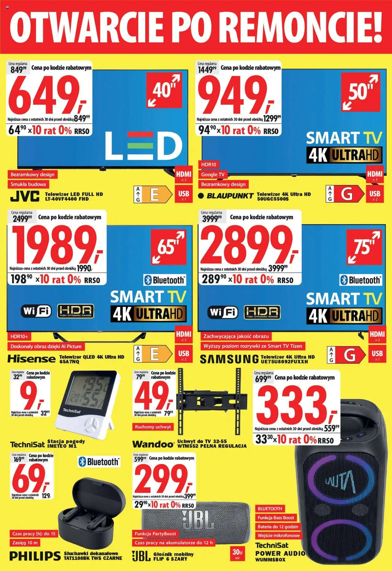Mediaexpert Gazetka - Otwarcie po remoncie Świdnik od 09.10.2025 | Strona: 2 | Produkty: Telewizor, Audio, Słuchawki, Głośnik