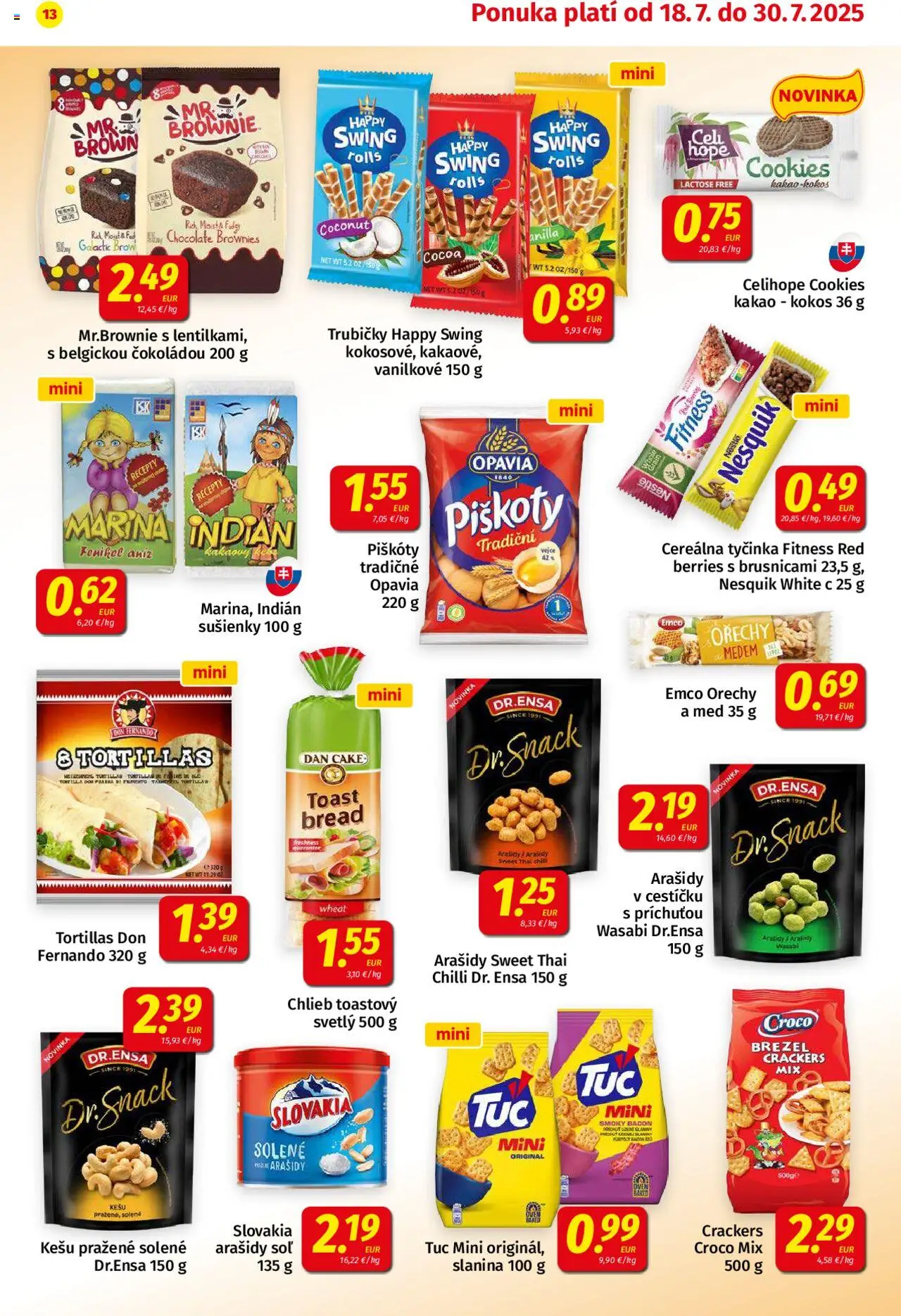 Koruna leták │ platný od 18.07.2025 | Strana: 13 | Produkty: Slanina, Chilli, Med, Kakao