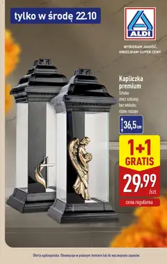 Pogląd oferty "Aldi Gazetka - Znicz gratis" - ważna od 22.10.2025