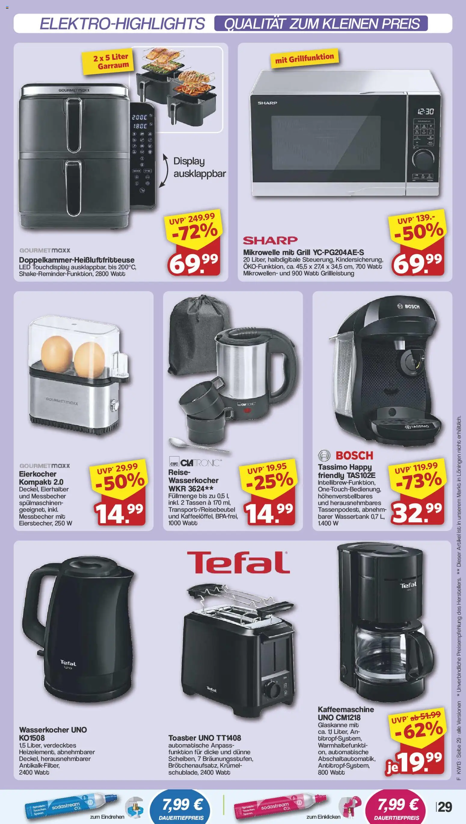 Famila Nordwest Prospekt 	 – gültig ab 23.03.2026 | Seite: 29 | Produkte: Bosch, Kaffeemaschine, Wasserkocher, Sodastream