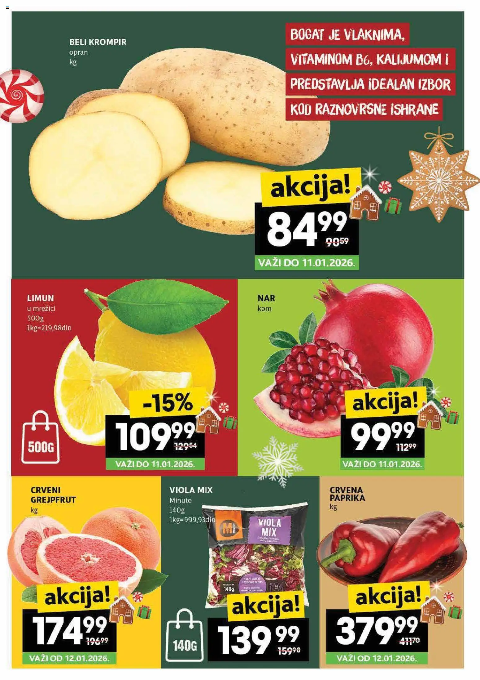 Roda katalog - važi od 08.01.2026 | Strana: 2 | Proizvode: Krompir, Paprika, Beli krompir, Limun