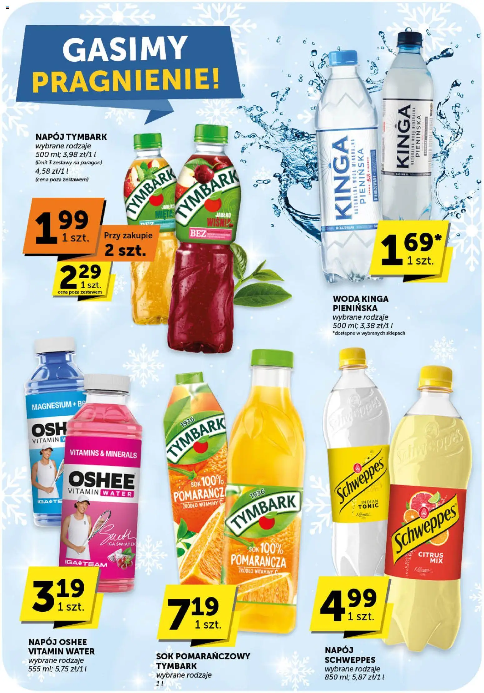 Euro Sklep Gazetka od 08.01.2026 | Strona: 22 | Produkty: Sok pomarańczowy, Sok, Woda