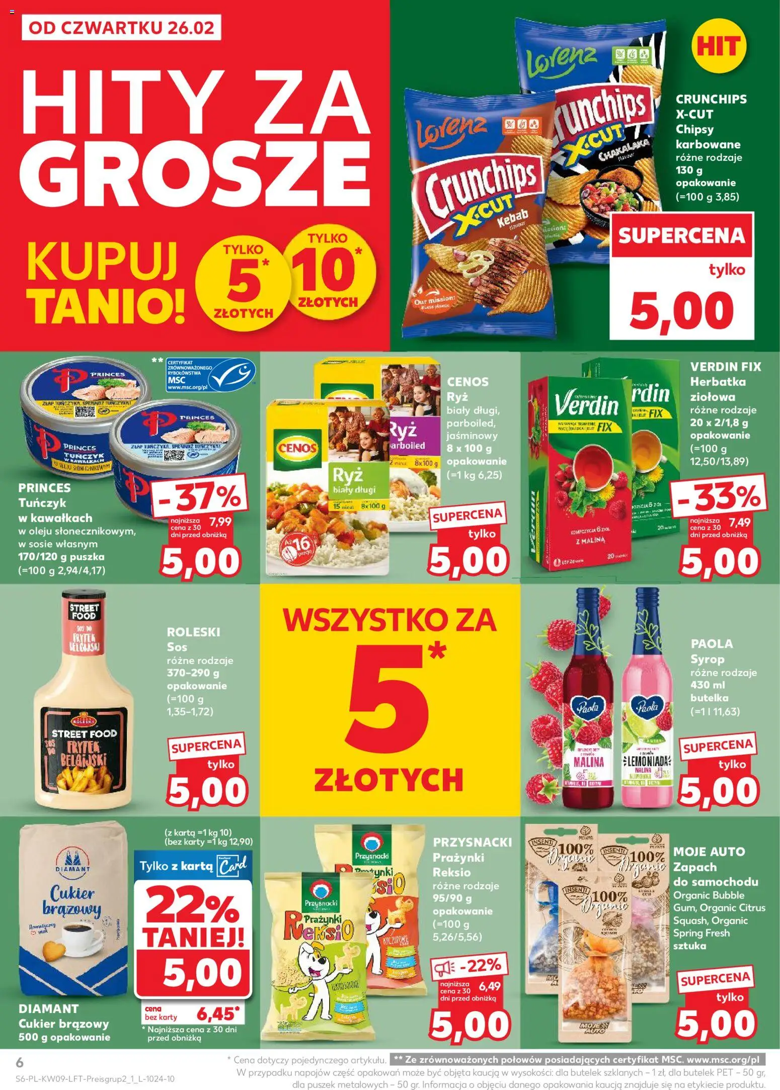 Kaufland gazetka od 26.02.2026 | Strona: 6 | Produkty: Chipsy, Kebab, Zapach, Cukier brązowy