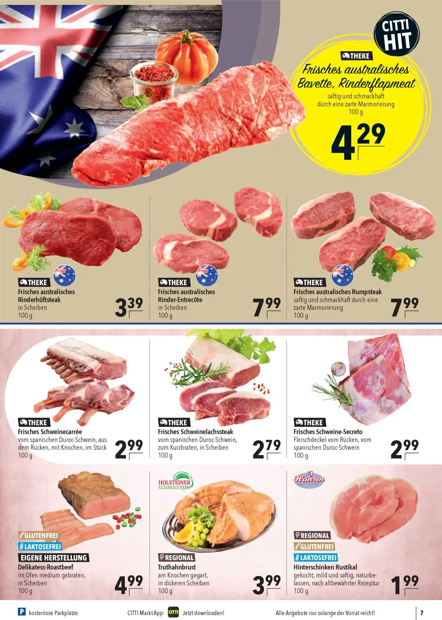 CITTI Markt Prospekt 	 – gültig ab 18.03.2026 | Seite: 7 | Produkte: Rumpsteak, Ofen, Theke