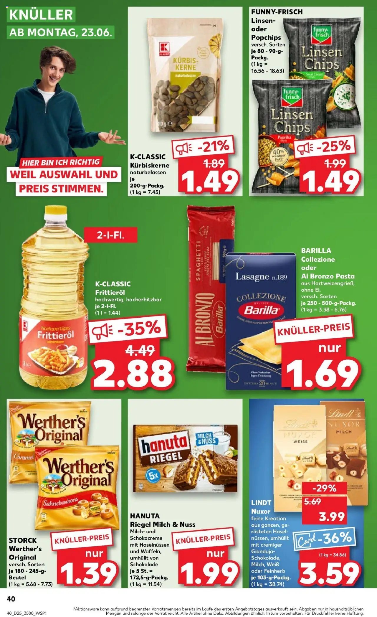 Kaufland prospekt Annaberg-Buchholz	 - gültig ab dem 22.06.2025 | Seite: 1 | Produkte: Barilla, Schokolade, Kürbis, Chips