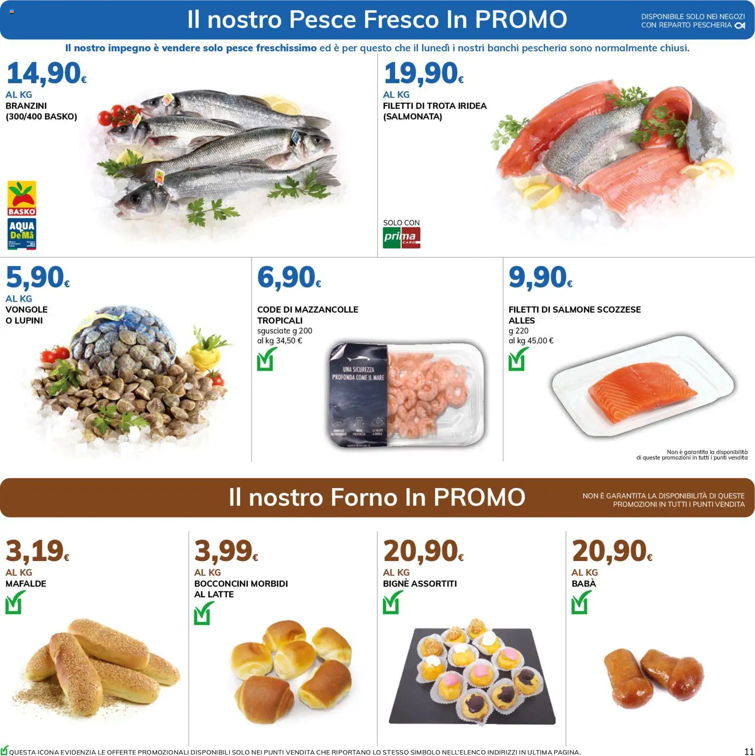 Volantino Basko del 13.01.2026 | Pagina: 11 | Prodotti: Lupini, Pesce, Vongole, Latte