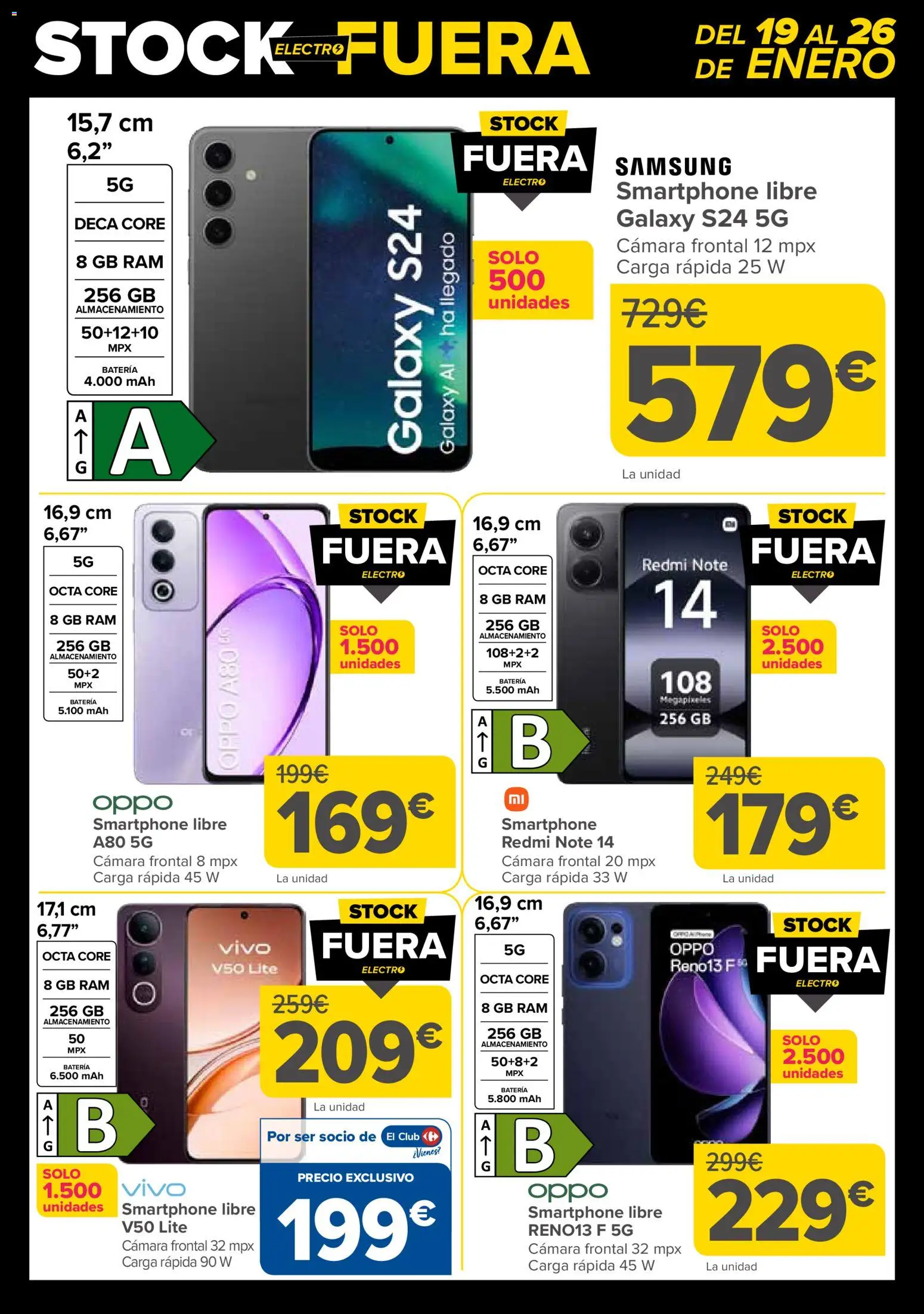 Carrefour folleto │ válido desde el 19.01.2026 | Página: 3 | Productos: Smartphone, Cámara, Batería