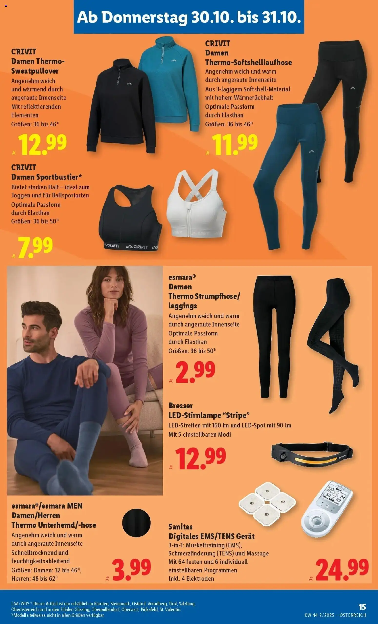 Lidl Flugblatt - Jenbach, Eferding, Dornbirn gültig ab 30.10.2025 | Seite: 19 | Produkte: Leggings
