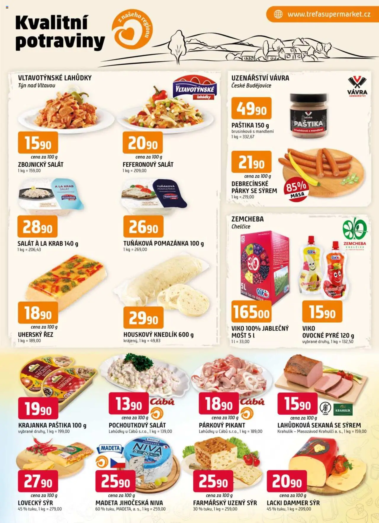 Trefa leták od 15.10.2025 | Strana: 5 | Produkty: Sýr, Párky, Niva, Paštika