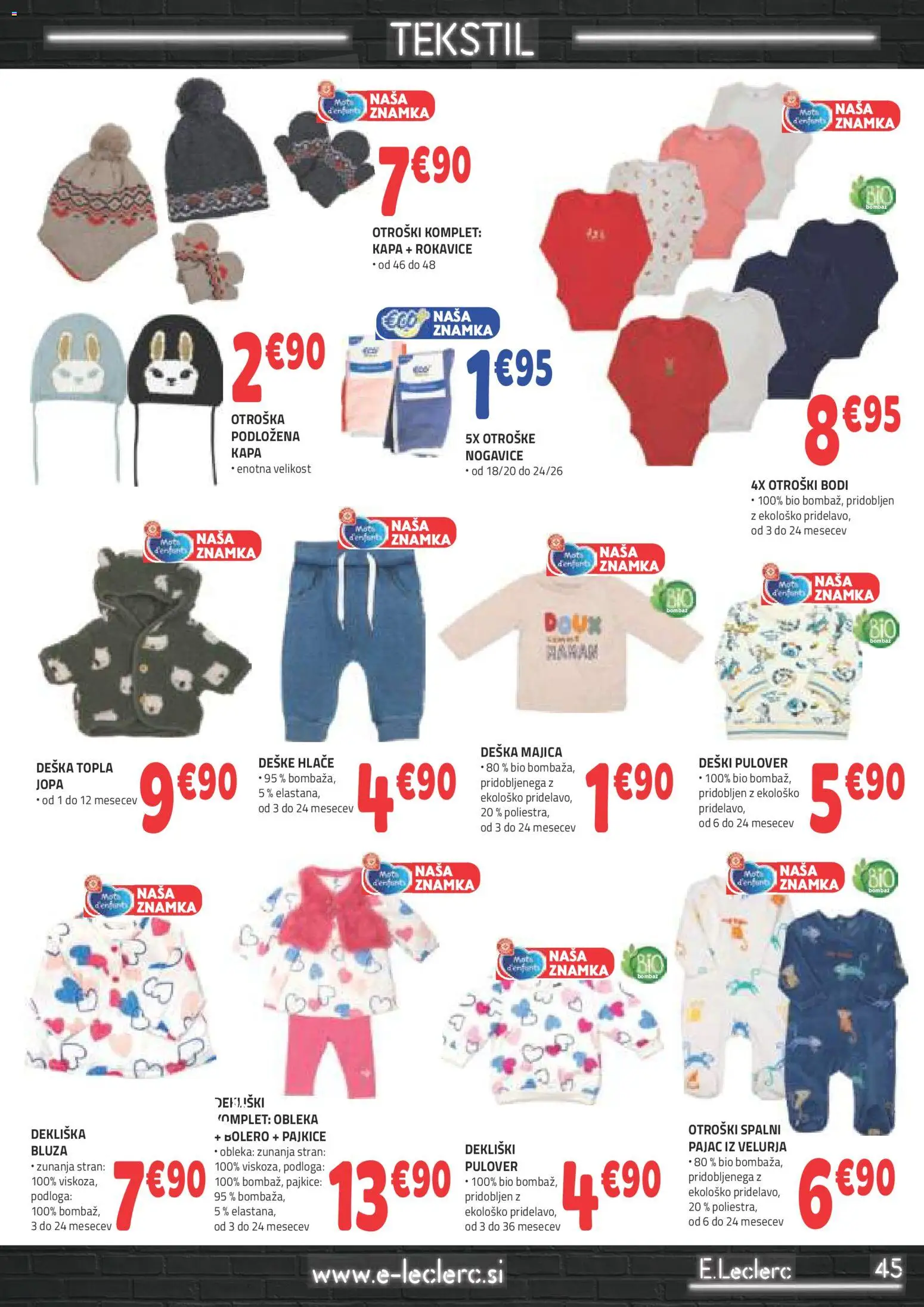 Novi E.leclerc katalog ponudbe – veljaven od 19.11.2025 | Stran: 7 | Izdelki: Podloga, Obleka, Kapa, Rokavice