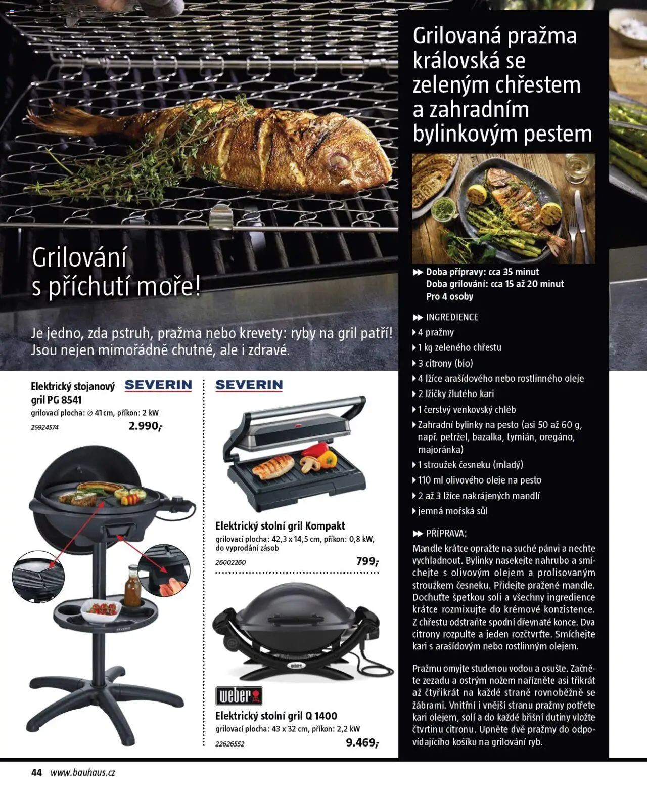 Bauhaus katalog Grilování od 26.06.2025 | Strana: 44 | Produkty: Oleje, Chléb, Pesto, Krevety