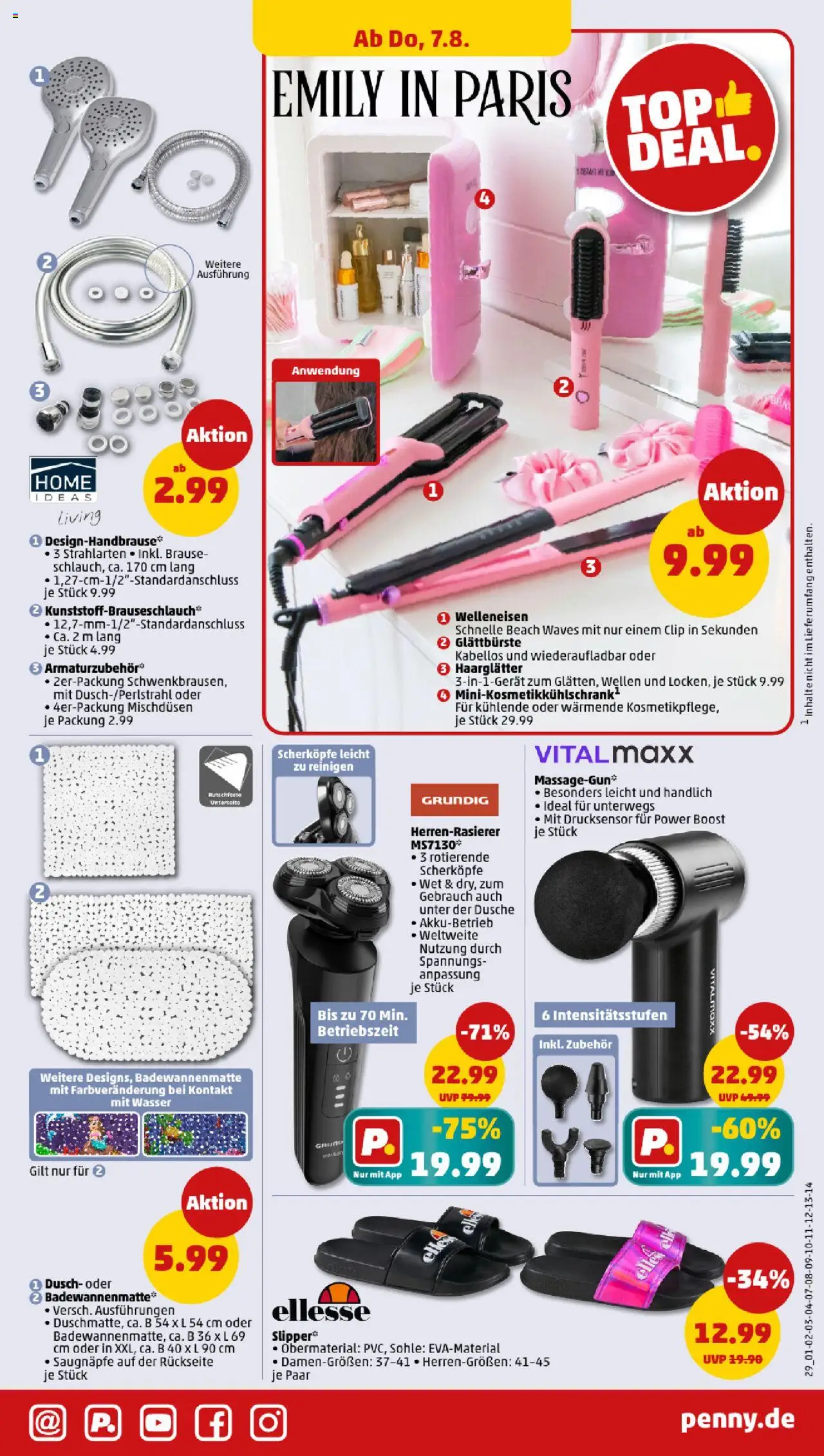 Penny Prospekt 	 - gültig ab dem 04.08.2025 | Seite: 29 | Produkte: Haarglätter, Dusche, Wasser