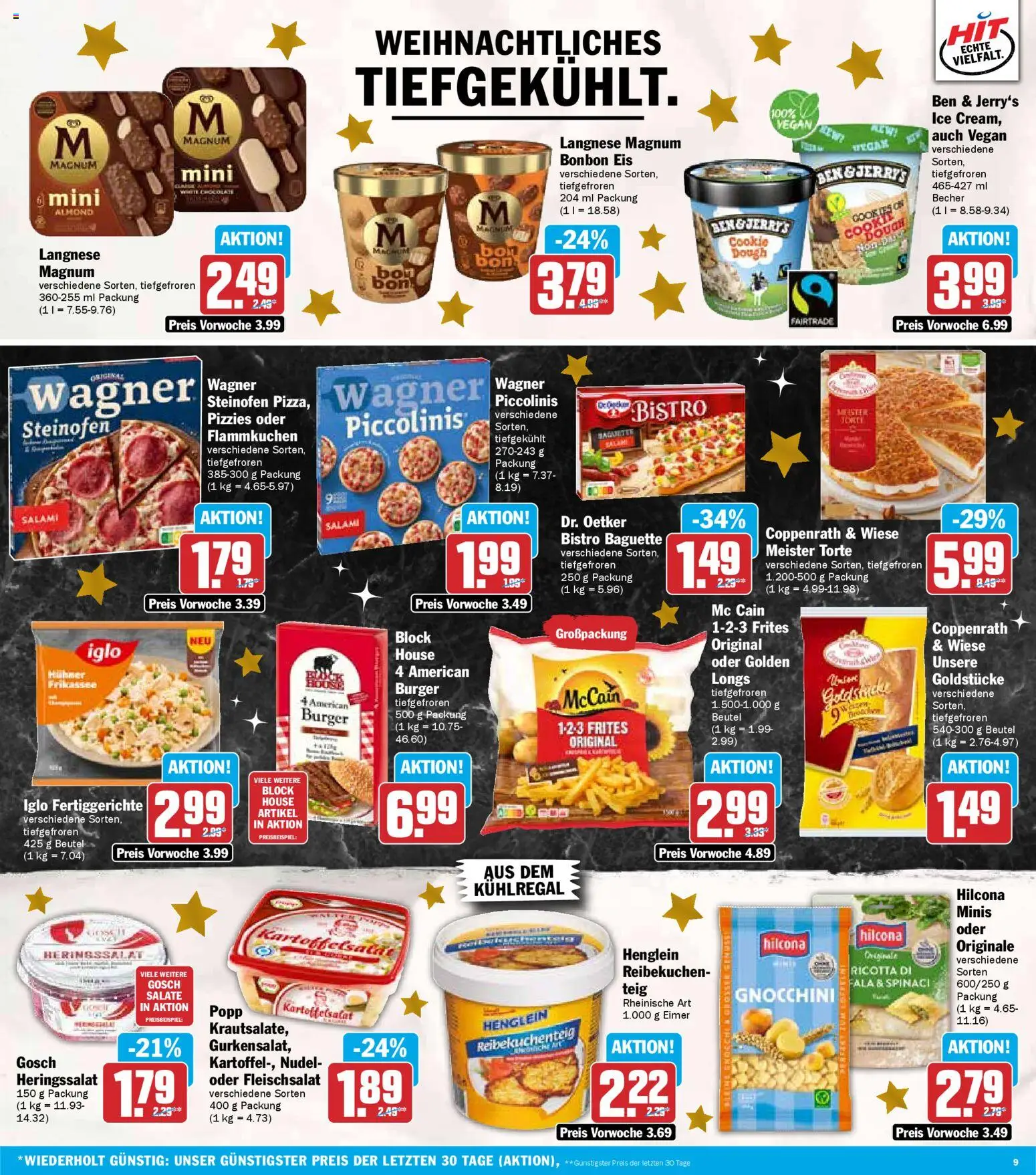 HIT Prospekt Baden-Württemberg – gültig ab 22.12.2025 | Seite: 9 | Produkte: Iglo, Fertiggerichte, Piccolinis, Eis