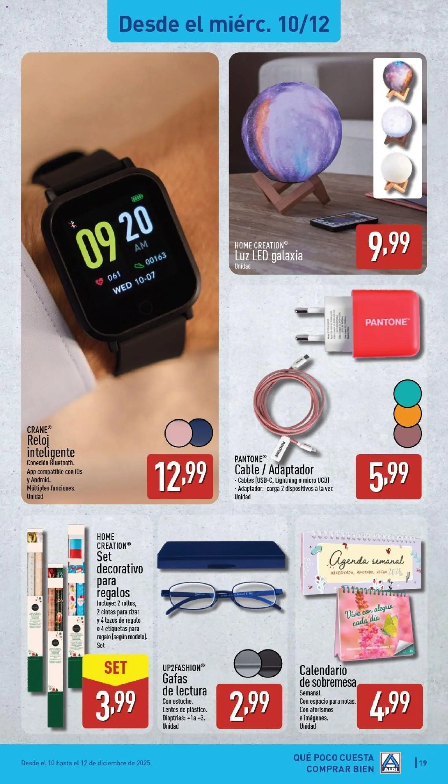 Aldi folleto Canarias │ válido desde el 08.12.2025 | Página: 19 | Productos: Reloj, Cable, Adaptador