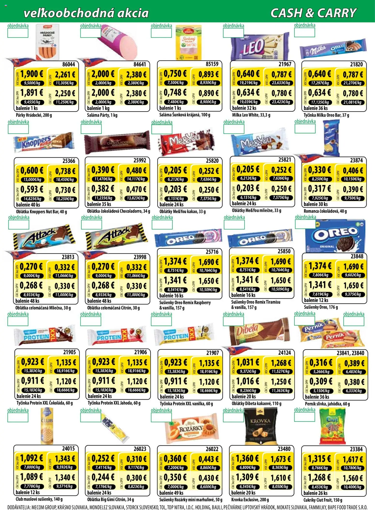 Nové Milk Agro akcie – leták je platný od 15.04.2026 | Strana: 4 | Produkty: Saláma, Protein, Milka, Párky