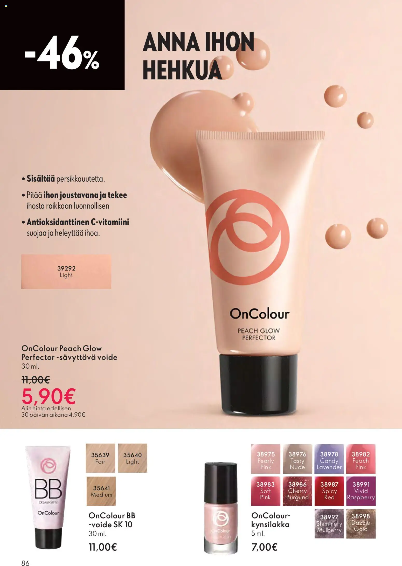 Oriflame - Black Friday – voimassa 19.11.2025 alkaen | Sivu: 86 | Tuotteet: BB cream, Kynsilakka