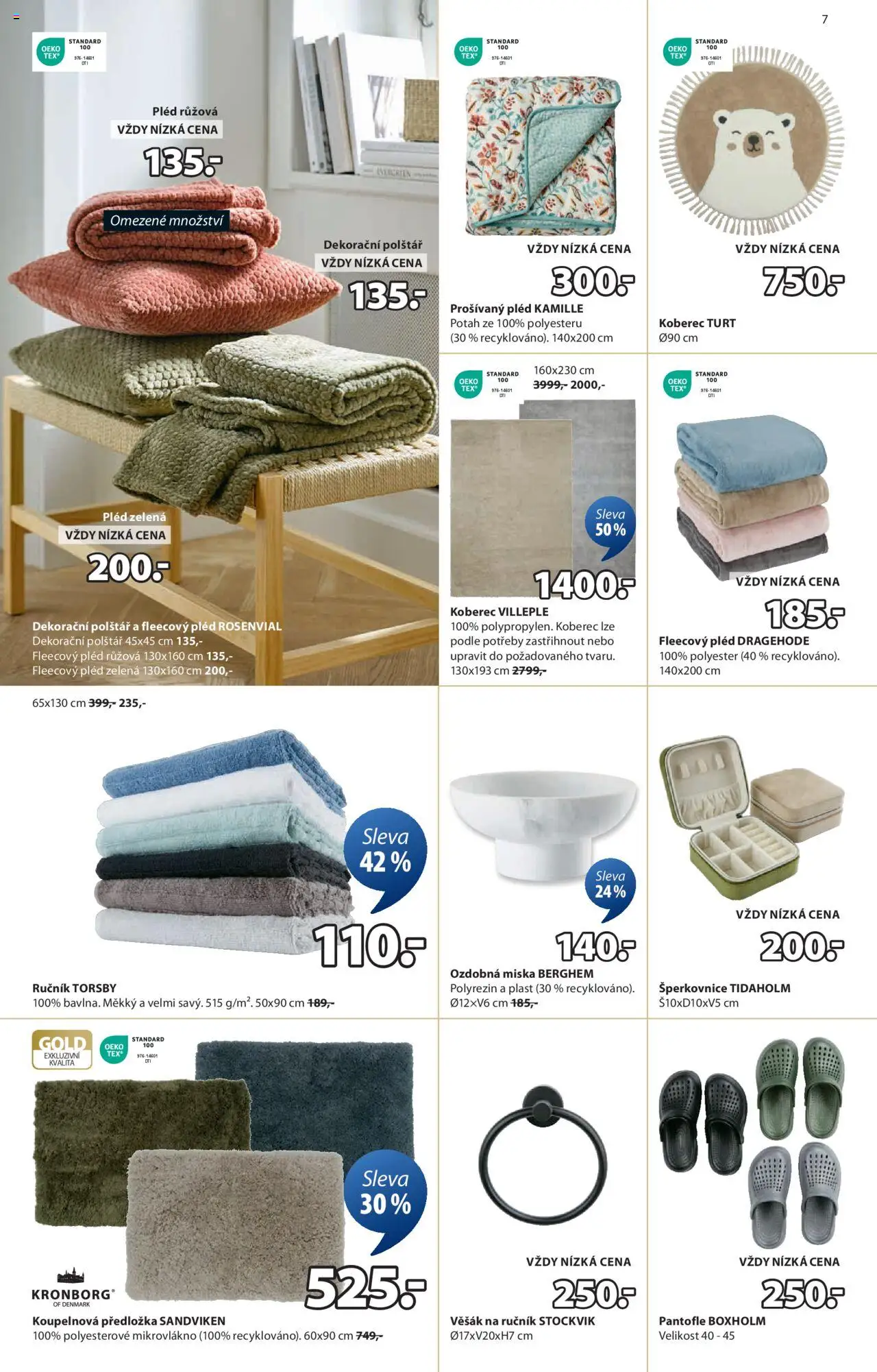 JYSK leták - Výprodej od 04.06.2025 | Strana: 7 | Produkty: Polštář 45x45, Šperkovnice, Polštář, Věšák