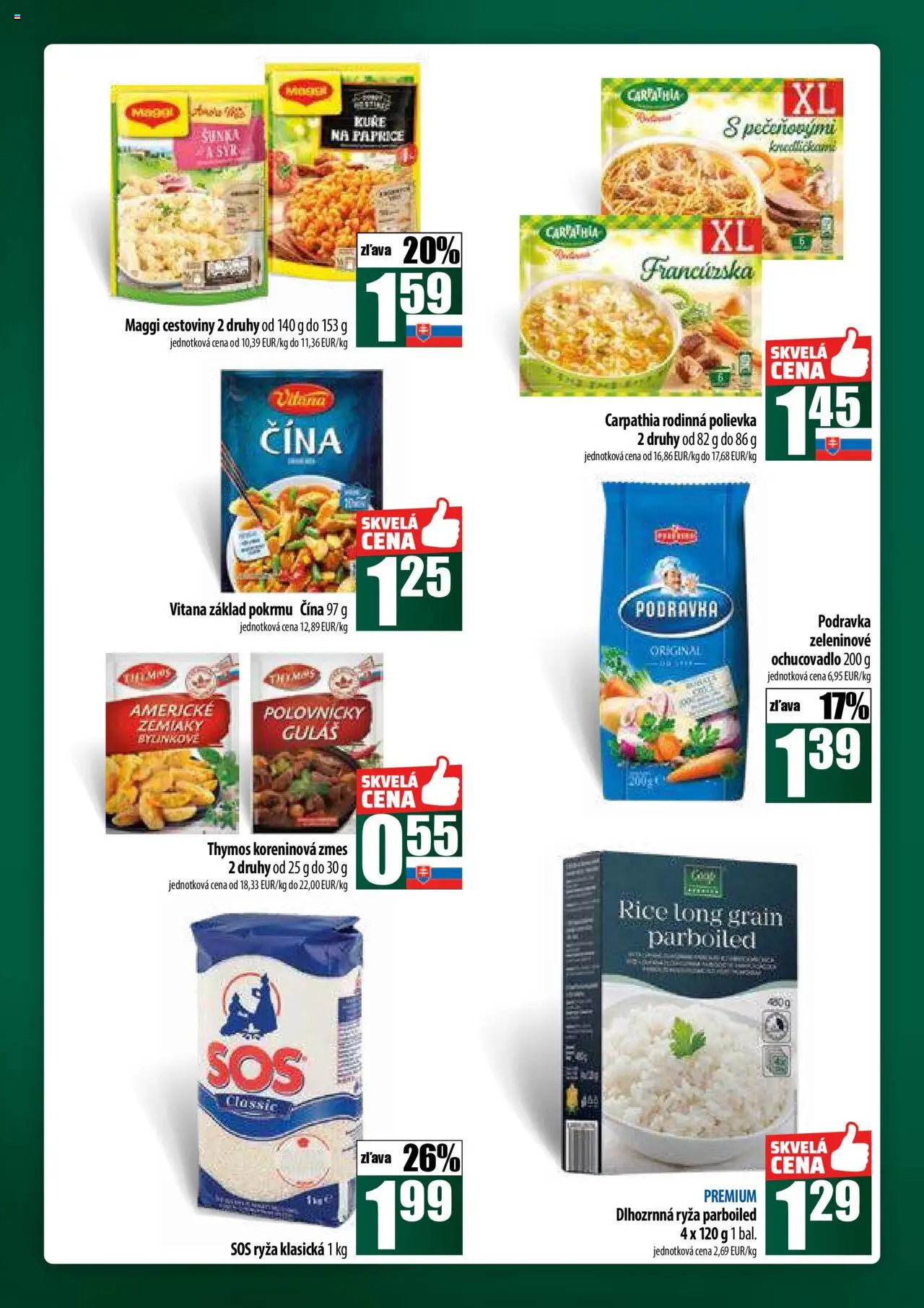 COOP Jednota široká ponuka │ platný od 14.08.2025 | Strana: 38 | Produkty: Šunka, Ryža, Cestoviny, Zemiaky