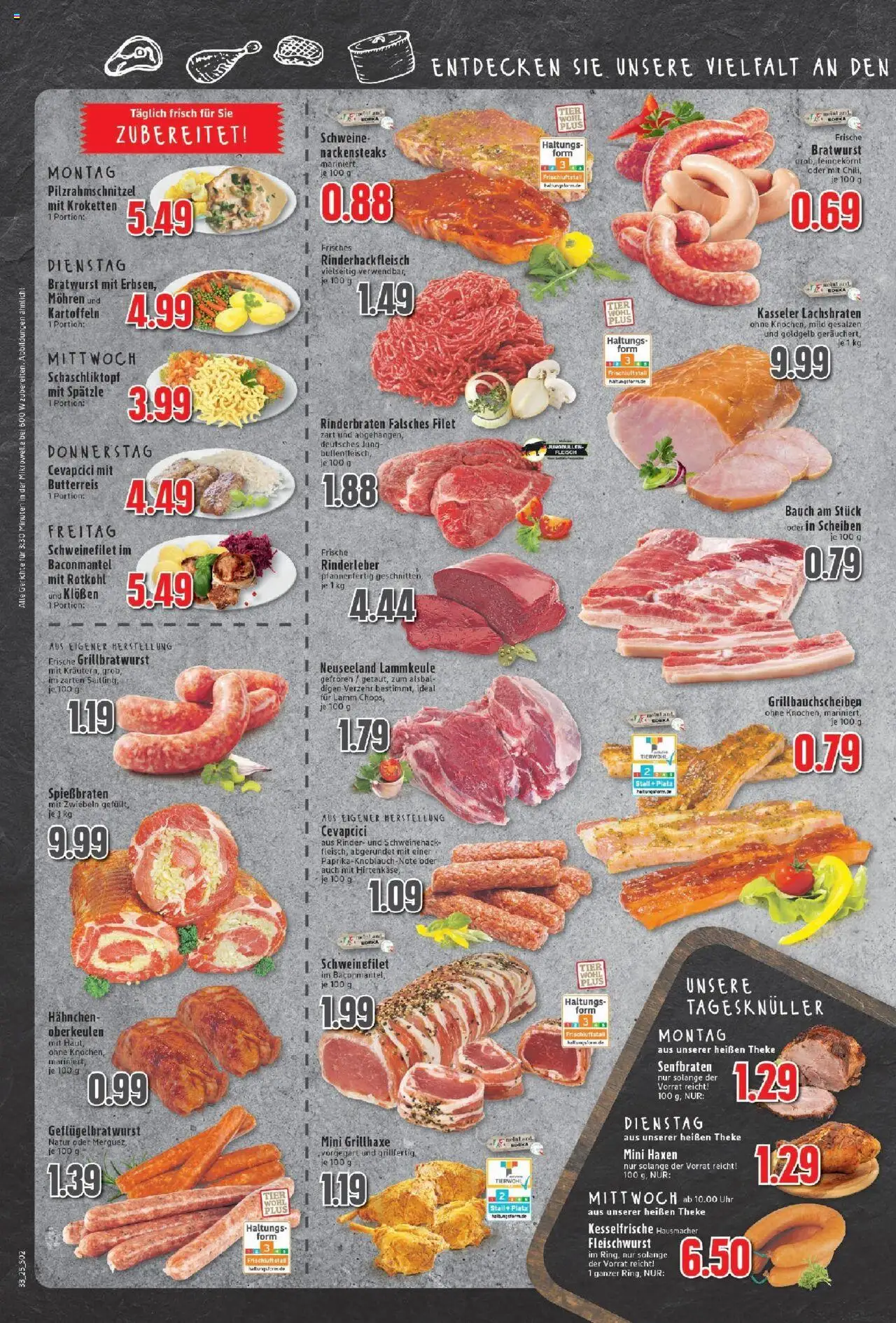 Edeka prospekt Moers	 - gültig ab dem 11.08.2025 | Seite: 2 | Produkte: Rinderbraten, Mikrowelle, Hahnchen, Butter