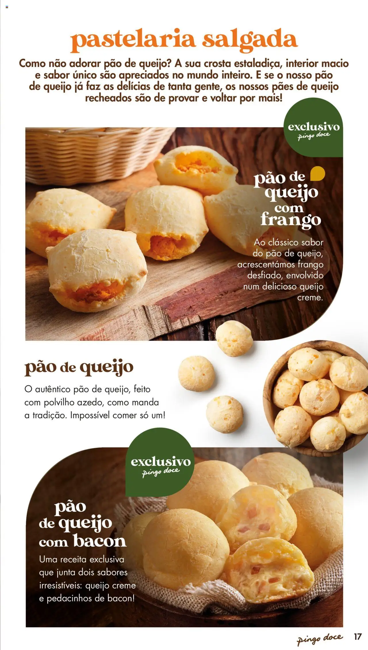 Pingo Doce - Catálogo-Padaria │ válido de 20.05.2025 | Página: 17 | Produtos: Bacon, Queijo creme, Pão de queijo, Pão