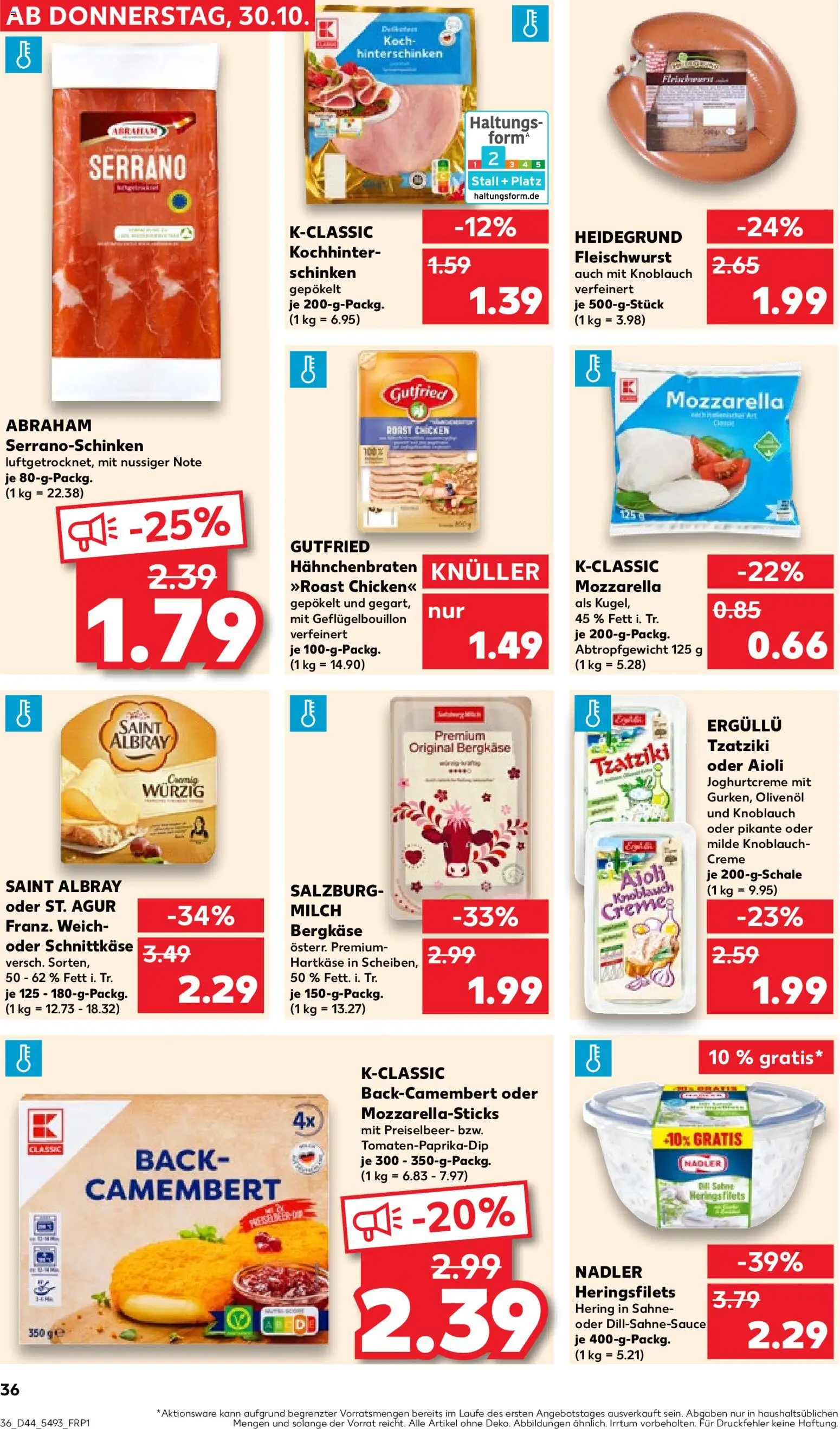 Kaufland prospekt Speyer	 – gültig ab 02.11.2025 | Seite: 36 | Produkte: Milch, Olivenol, Dill, Sahne