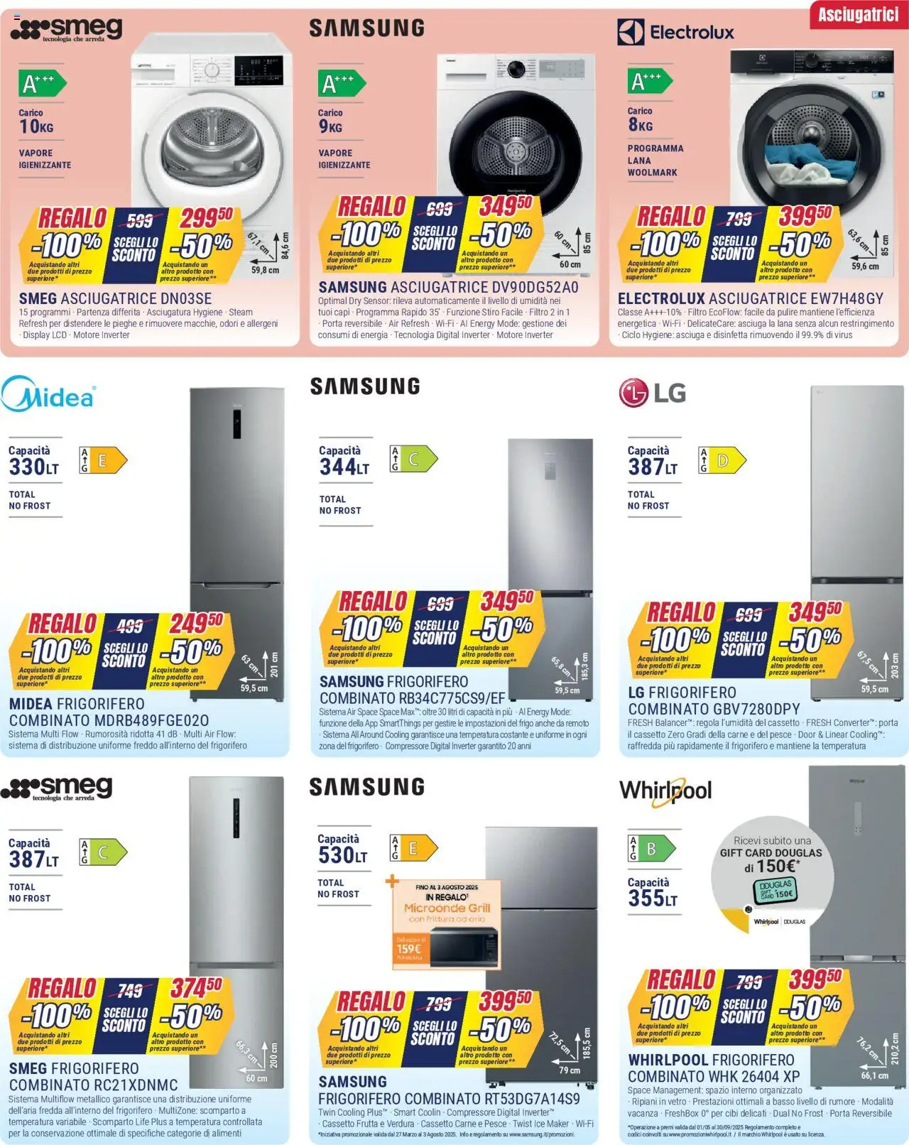 Volantino Trony del 03.07.2025 | Pagina: 11 | Prodotti: Frutta, Frigorifero, Frigorifero combinato, Samsung
