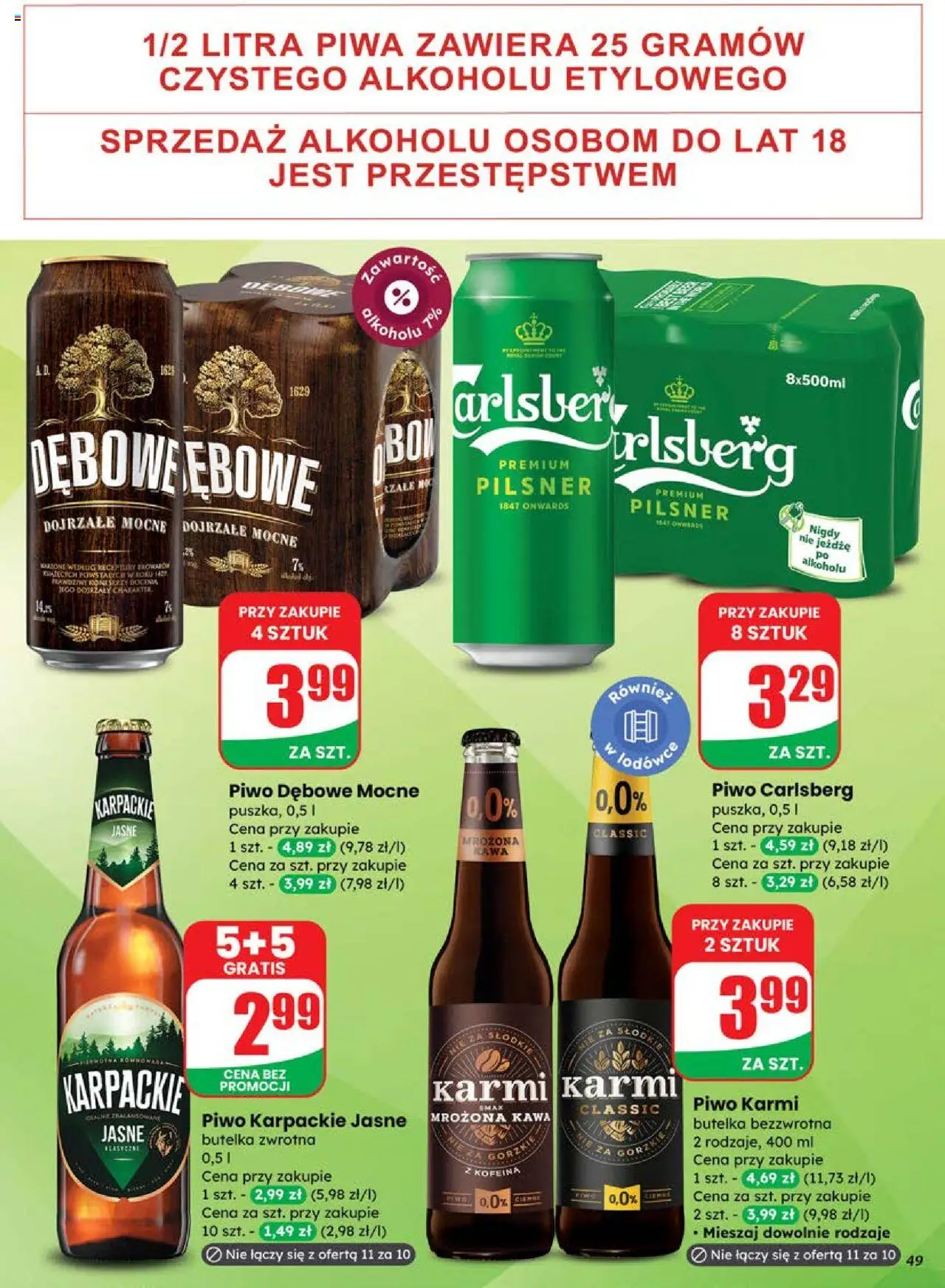 Dino Gazetka od 25.06.2025 | Strona: 49 | Produkty: Piwo Carlsberg, Kawa, Piwo